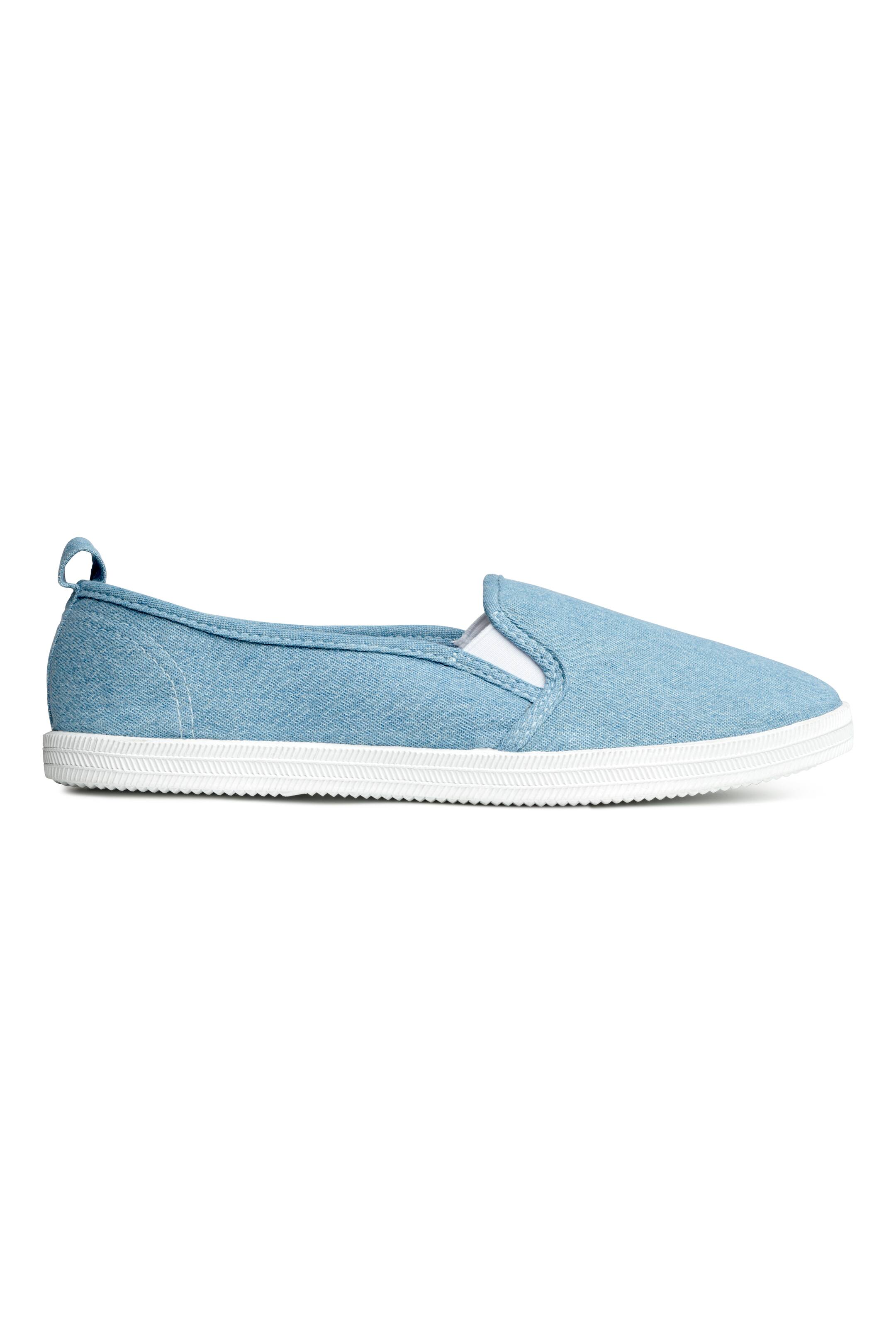 View larger image: Slip-on canvas trainers - Denim blue - Ladies | H&M GB 1