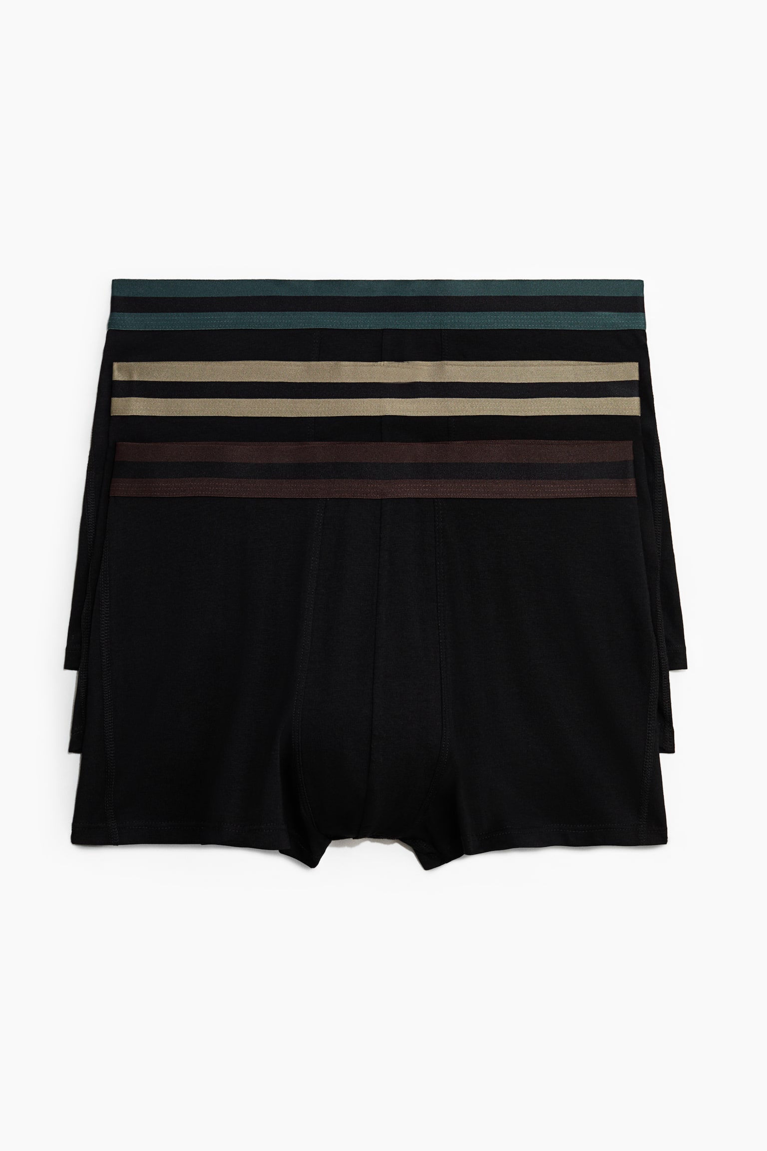 Bộ 3 quần lót trunk ngắn vải có Lycra® - Màu đen