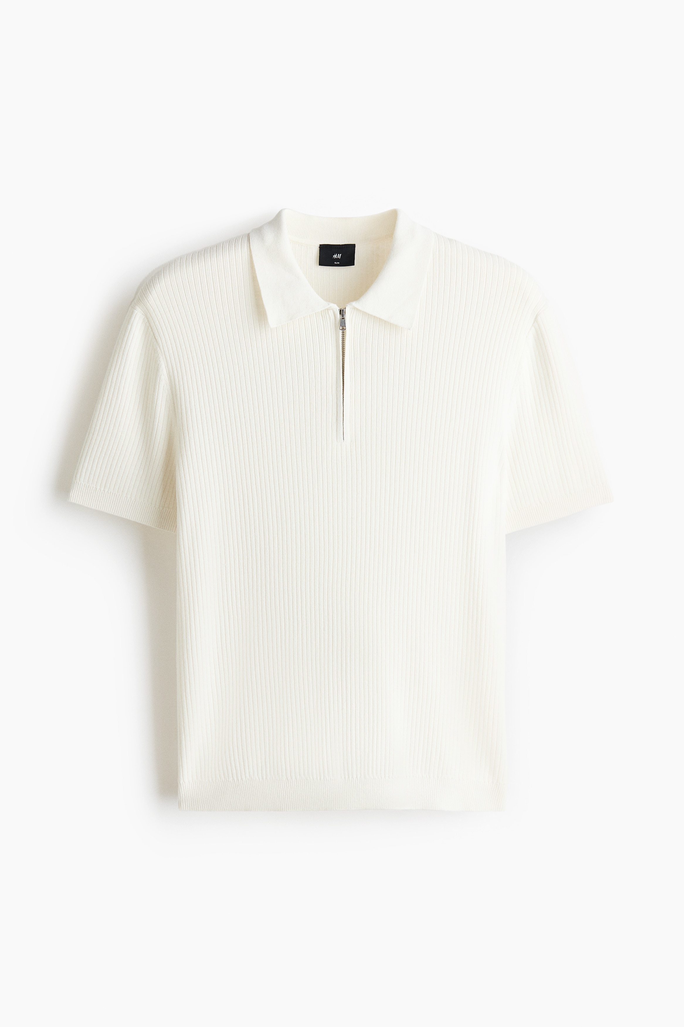 Top polo Slim Fit - Kremowy/Czarny