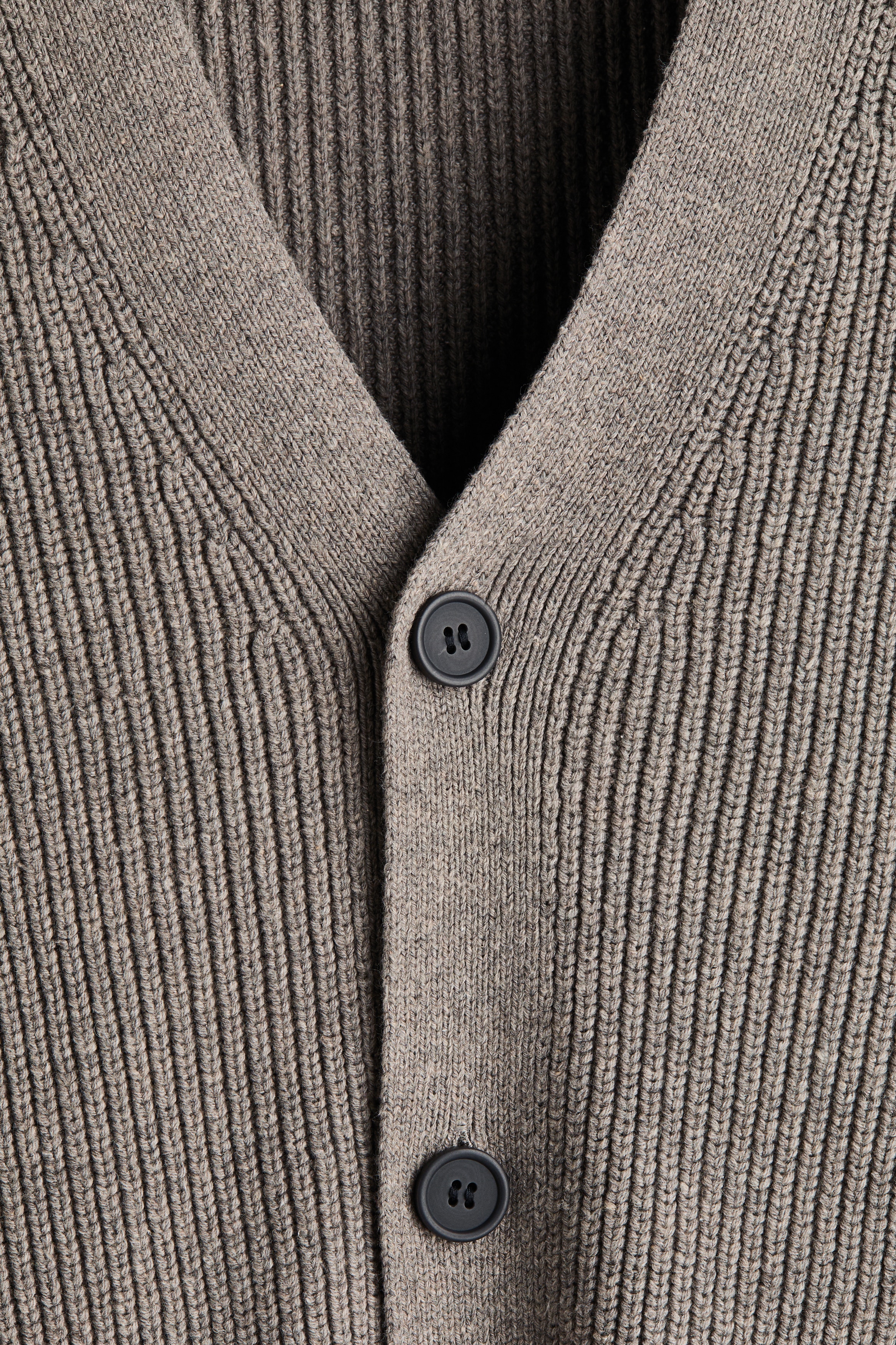 Relaxed Fit Rib-knit cardigan