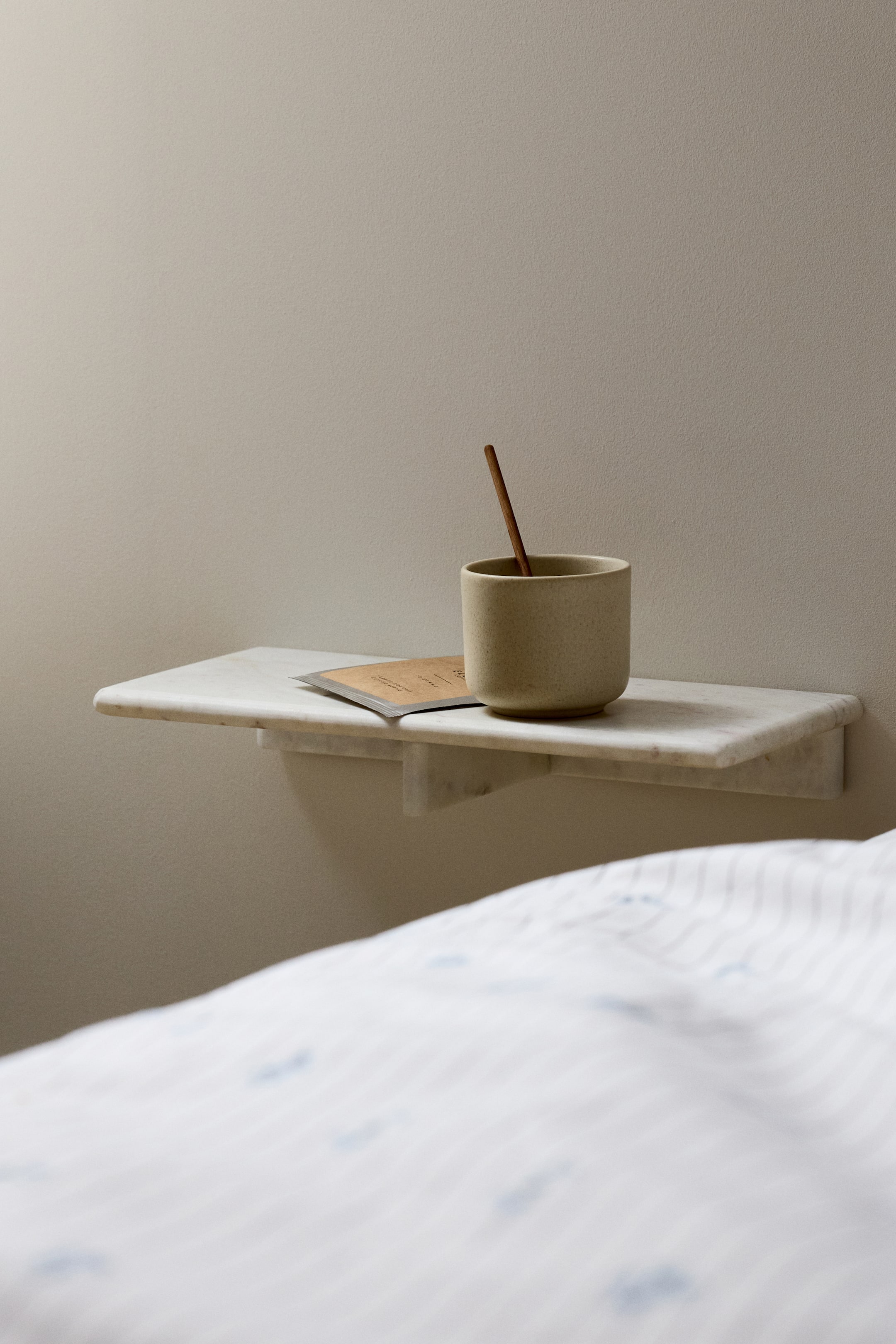 View larger image: Marble wall shelf - Light beige - Home All | H&M GB 1