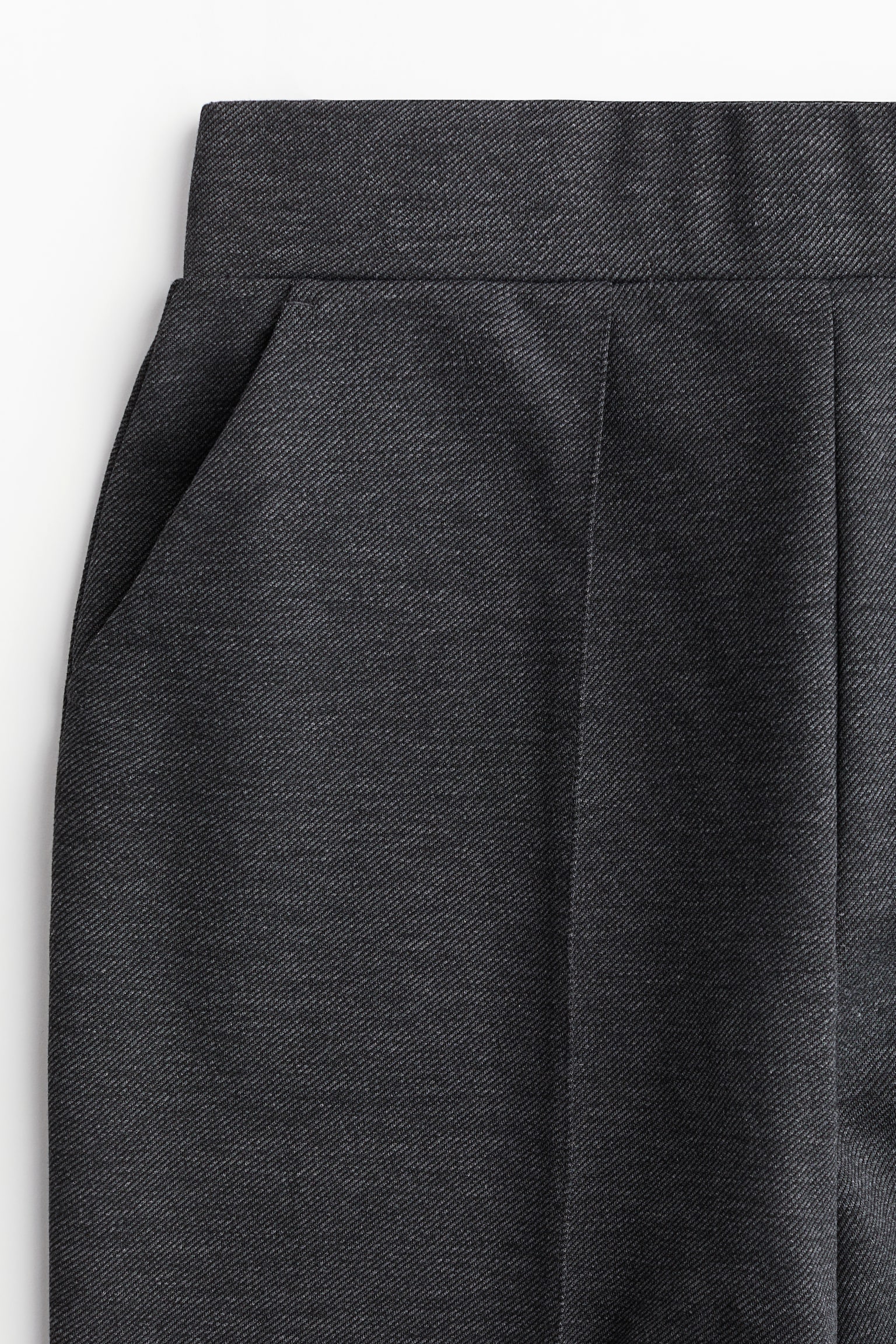 High-waisted tailored trousers - Dark grey marl/Black/Dark grey marl/Dark khaki green/Grey/Pinstriped/Navy blue/Light beige - 7