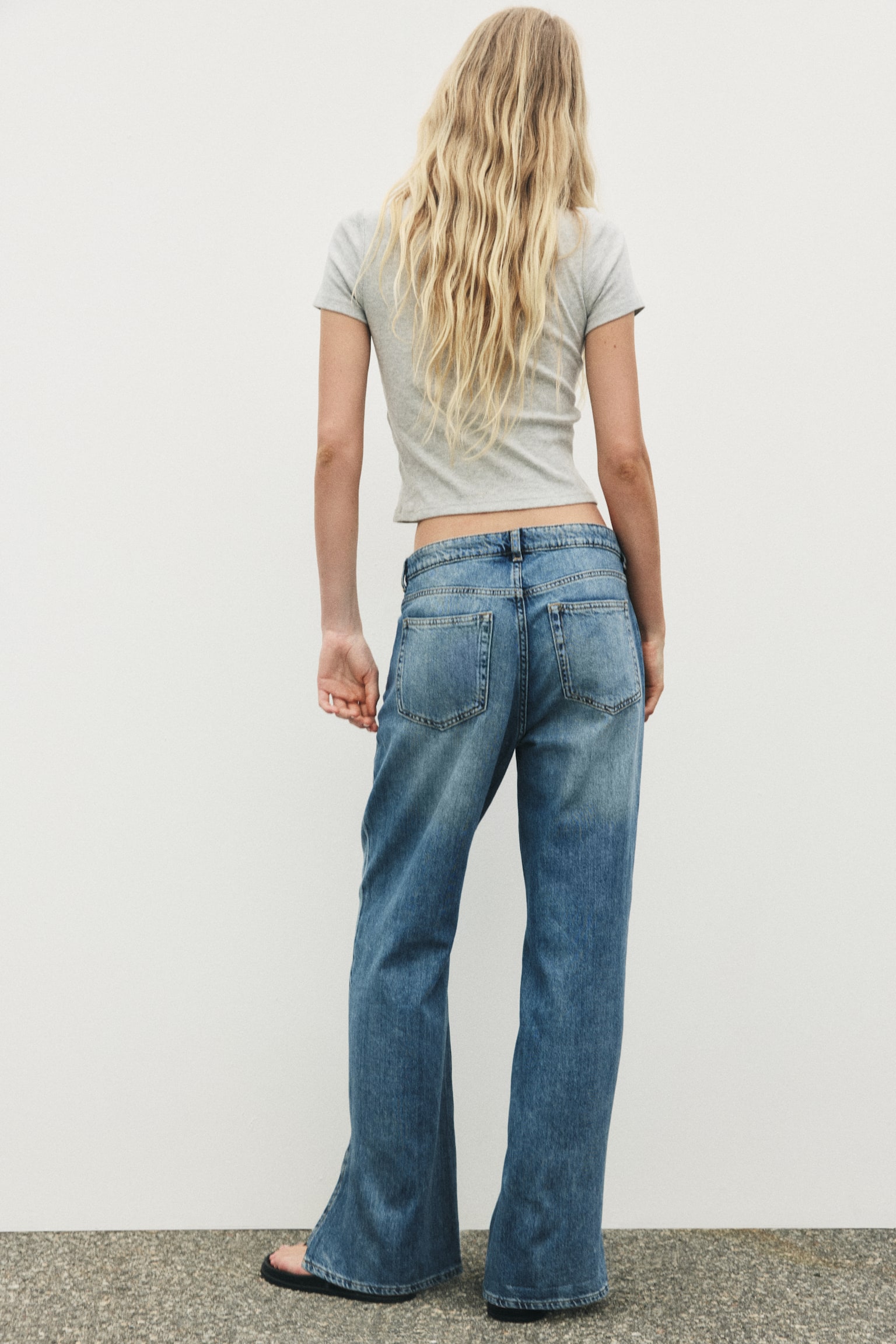 Женские джинсы H&M Wide-Leg Regular-Waist, цвет: Джинсовый синий — фото 6