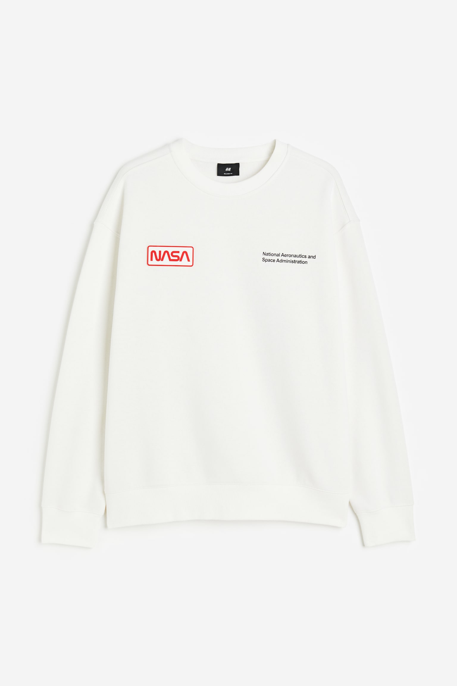 Relaxed Fit Sweater - White/NASA - 1