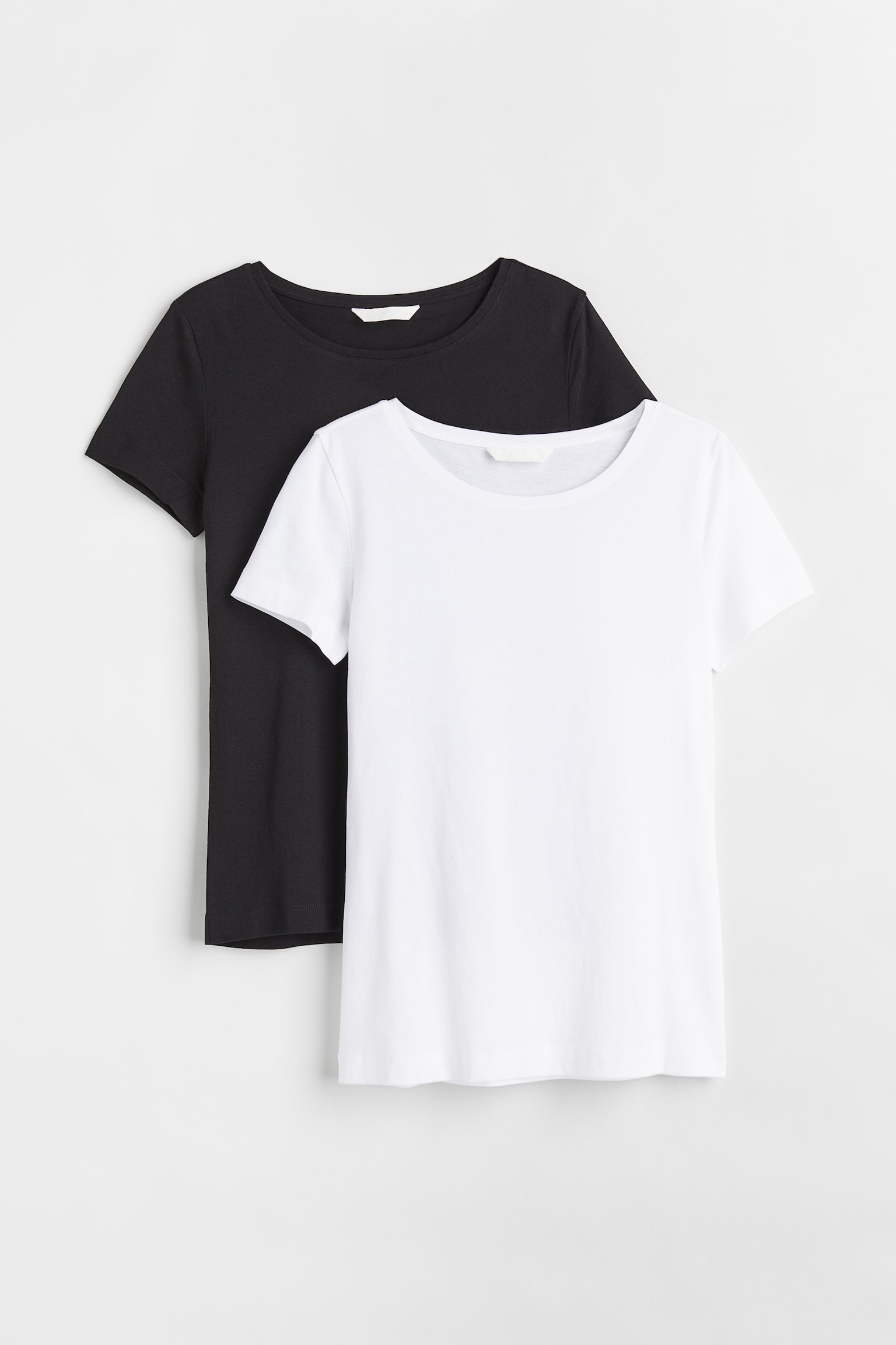 2-pack Cotton Tees - Black/White - 1