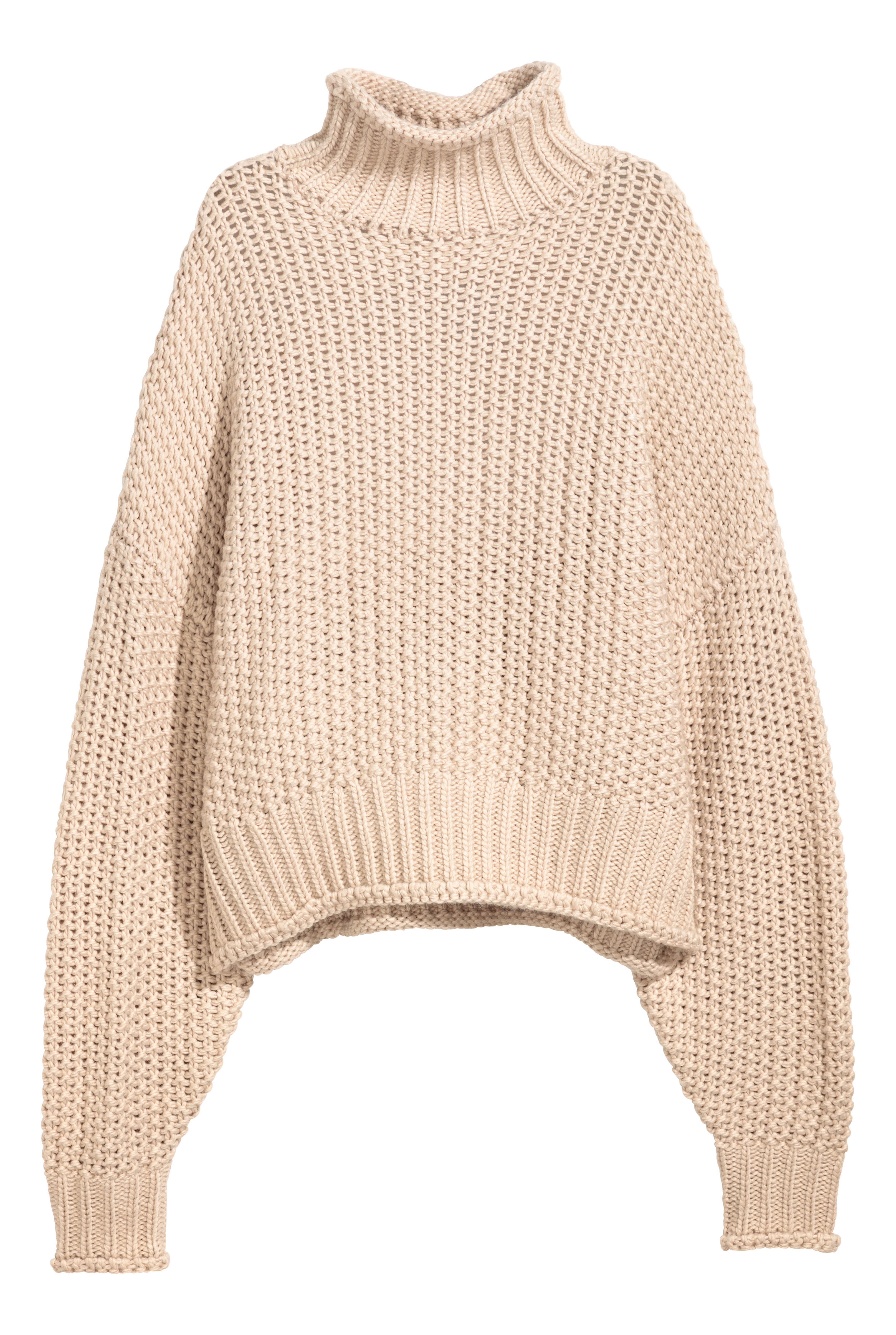 Chunky knit Sweater Light beige Ladies H M US