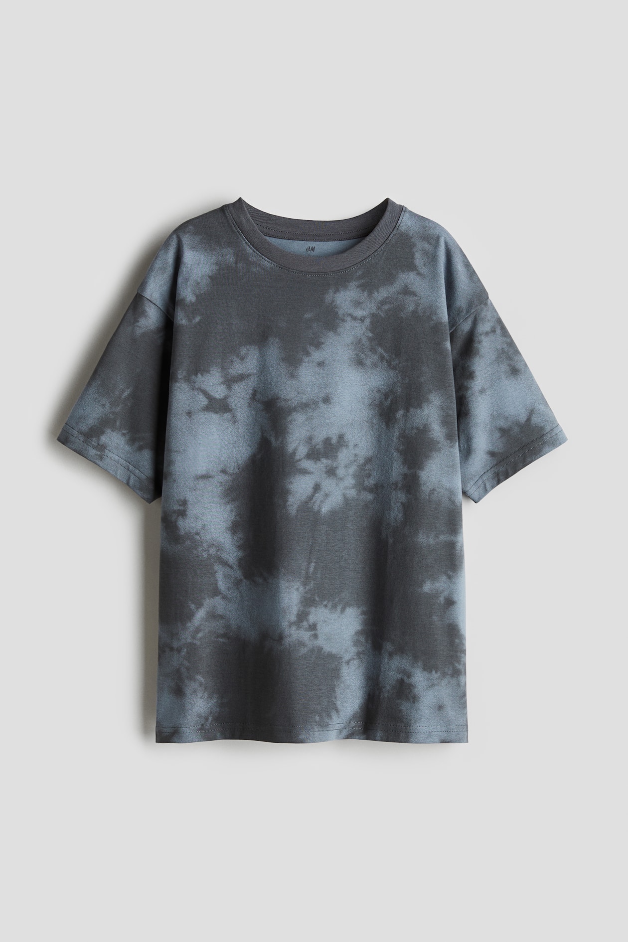 T-shirt en coton imprimé sur l'ensemble - Gris ardoise - Femme
