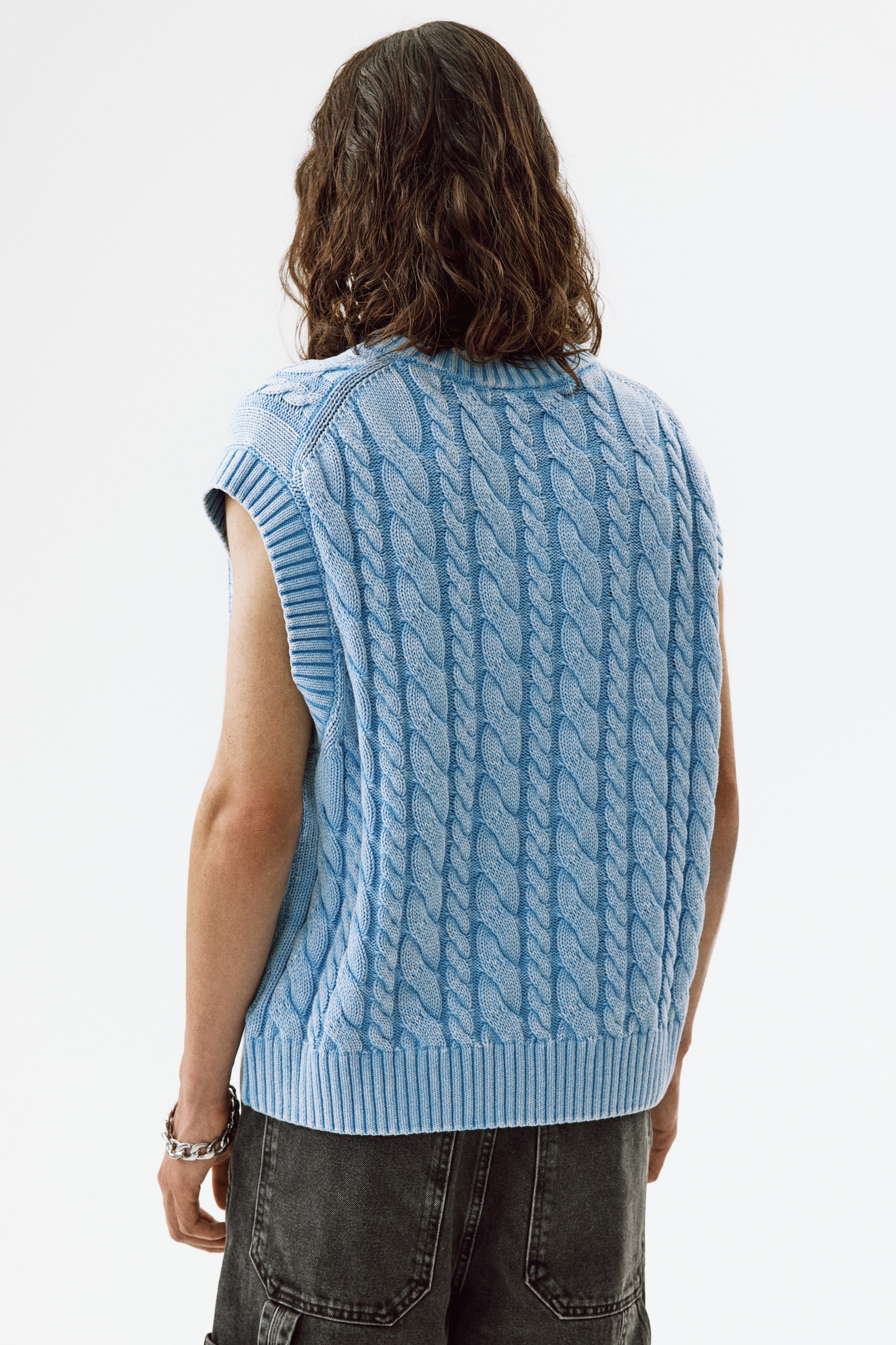 Relaxed-Fit Cotton Sweater Vest