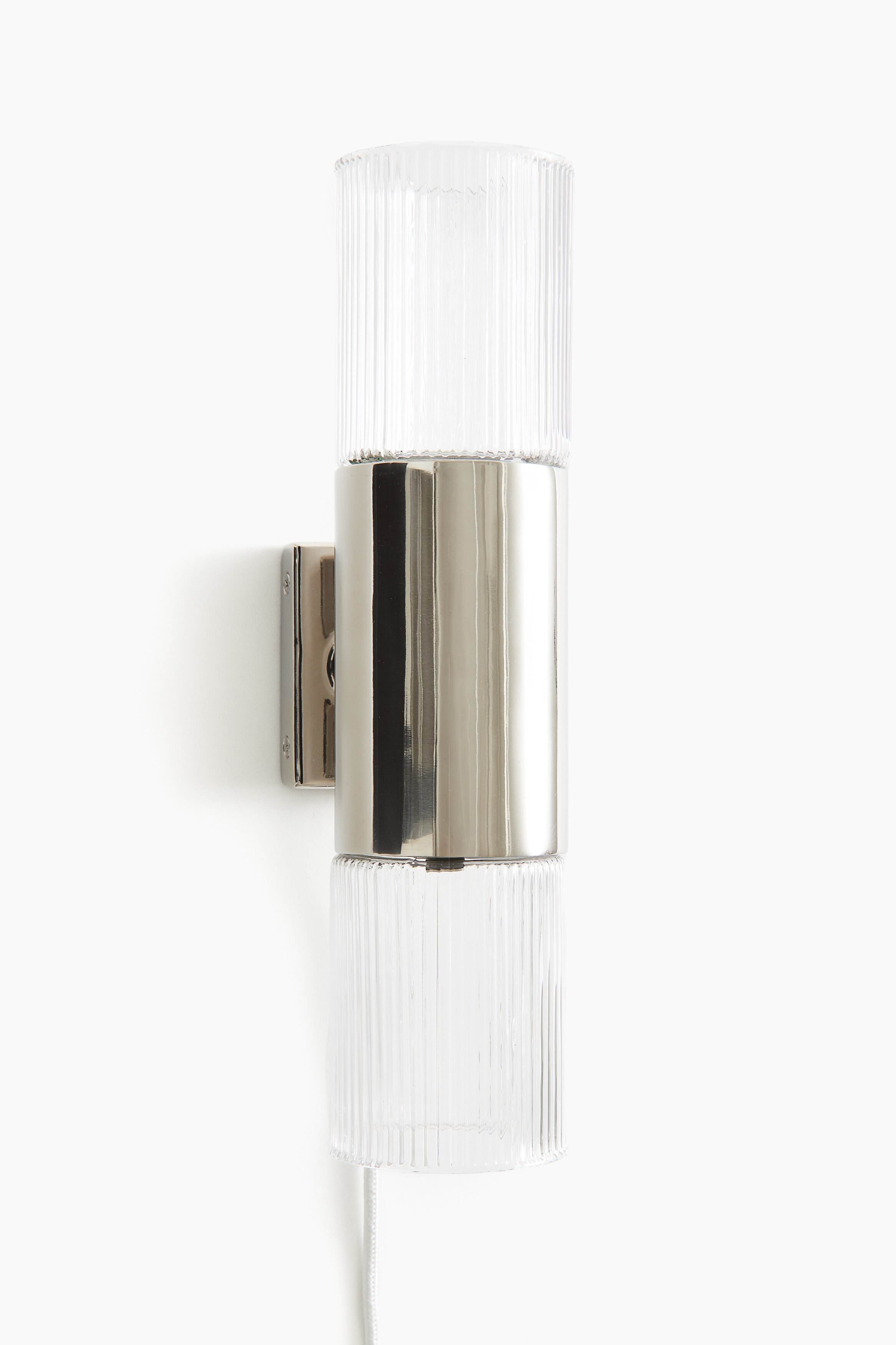 Applique murale en verre - Argenté