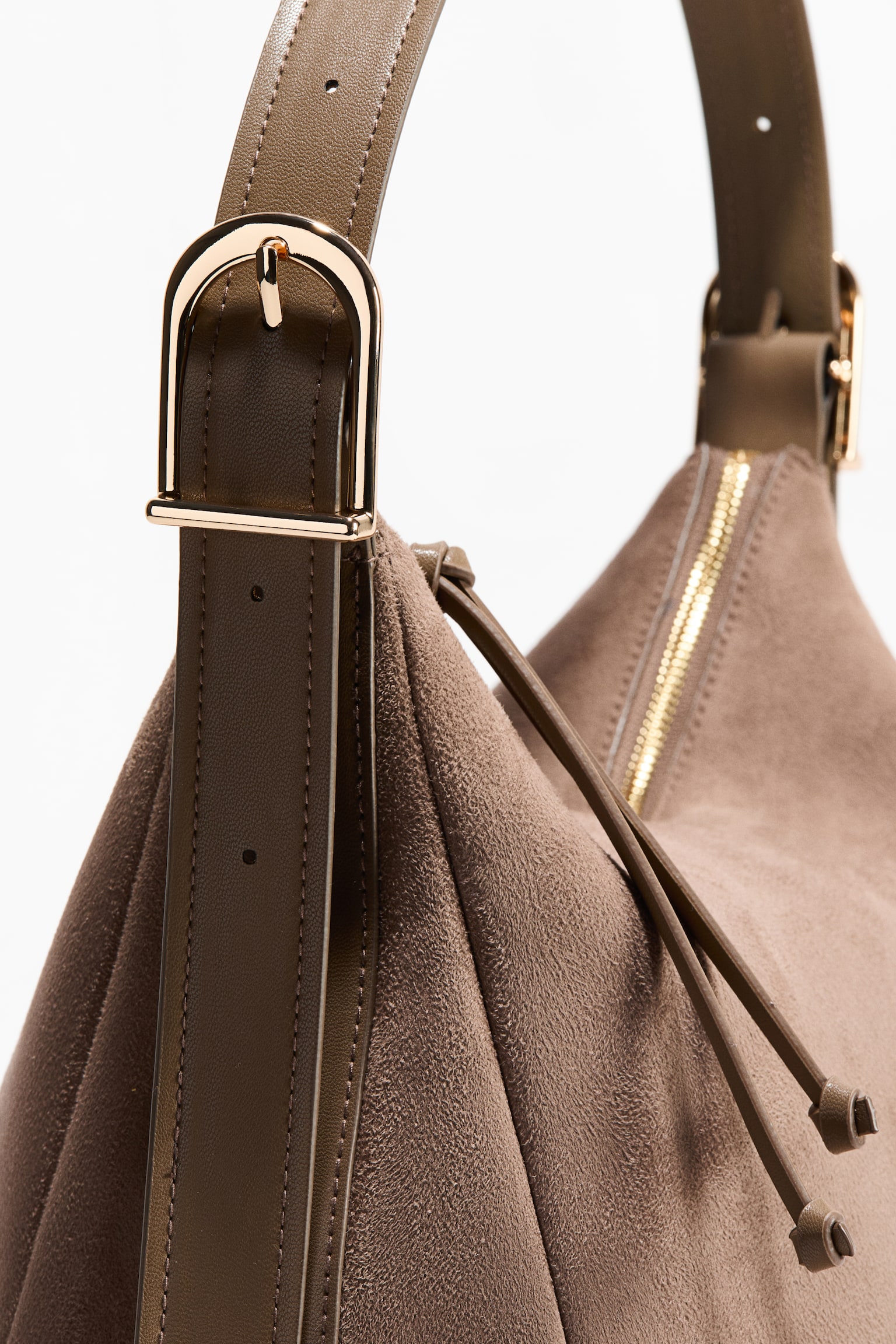 Shoulder bag - Beige/Dark brown - 4