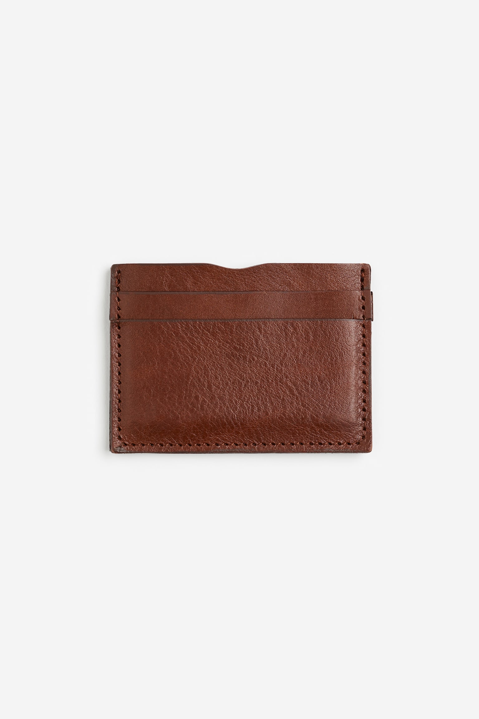 Leather card holder - Brown/Black - 1