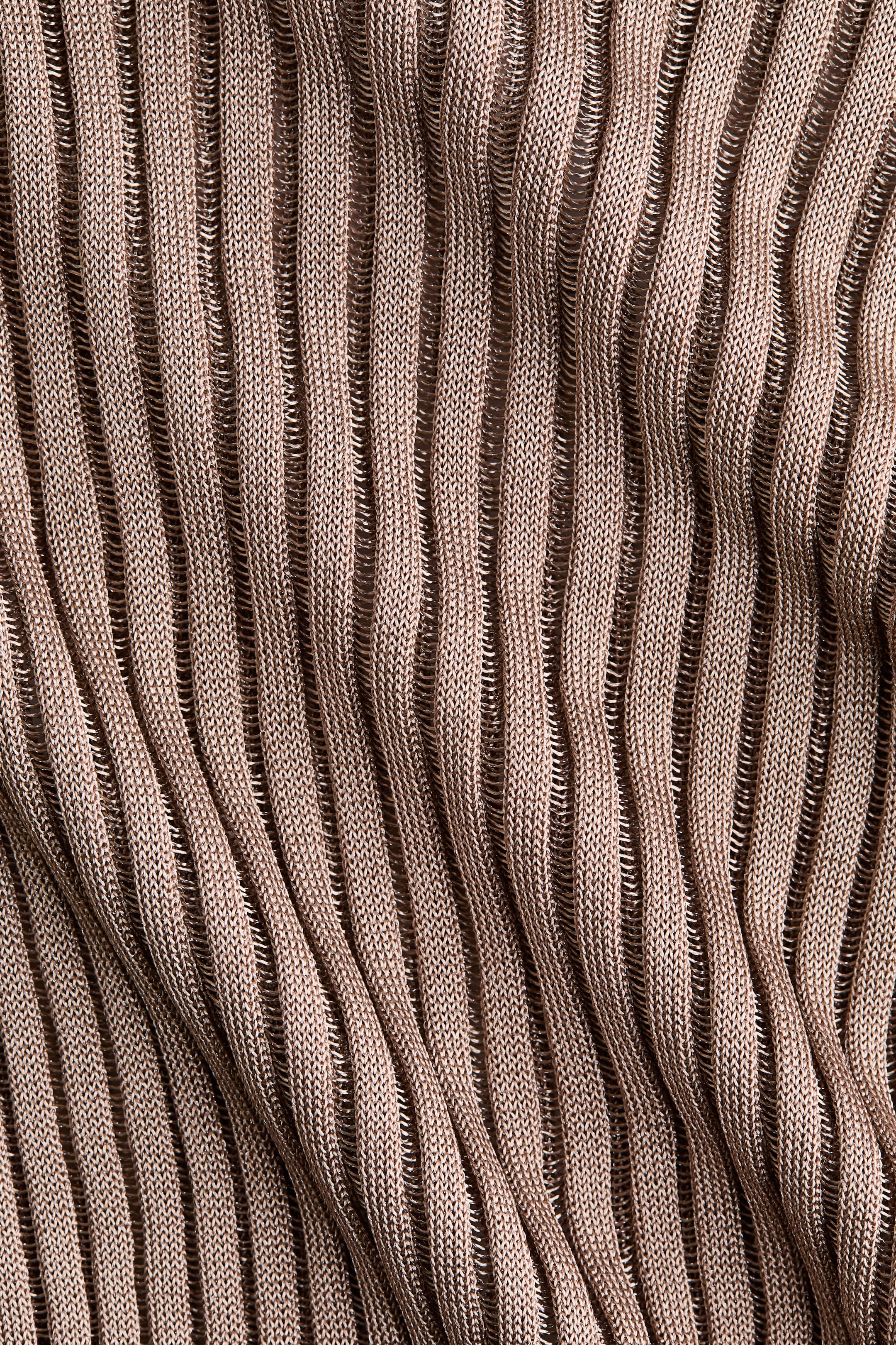 Agrandir l'image: Top vaporeux en maille côtelée - Beige - FEMME | H&M FR 5