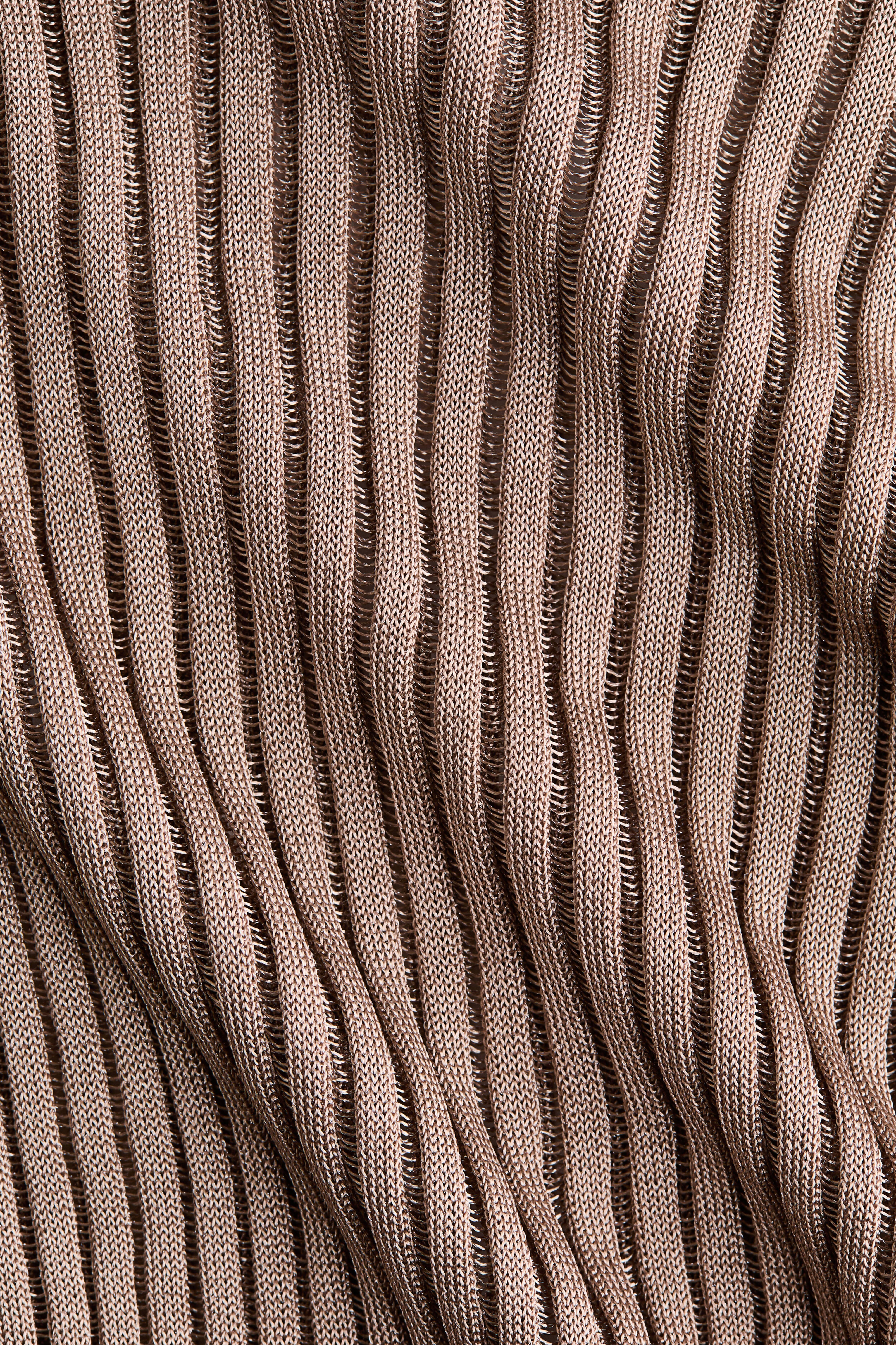 Sheer Rib-Knit Top