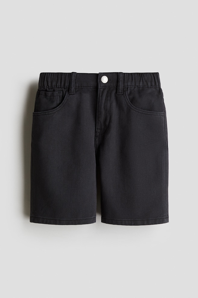 Twill Shorts - Black/Khaki green - 1