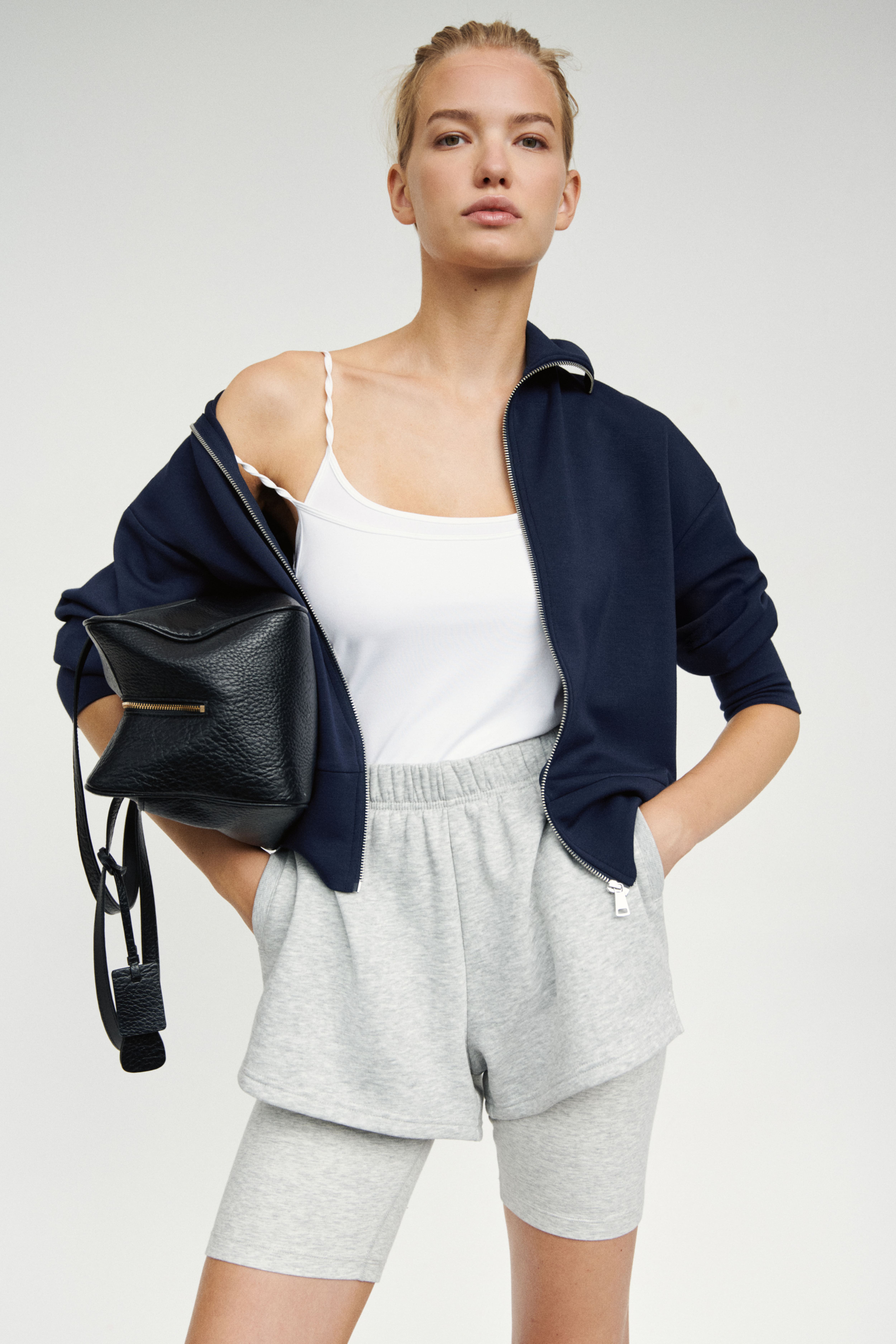 Jersey Sweatshirt Jacket