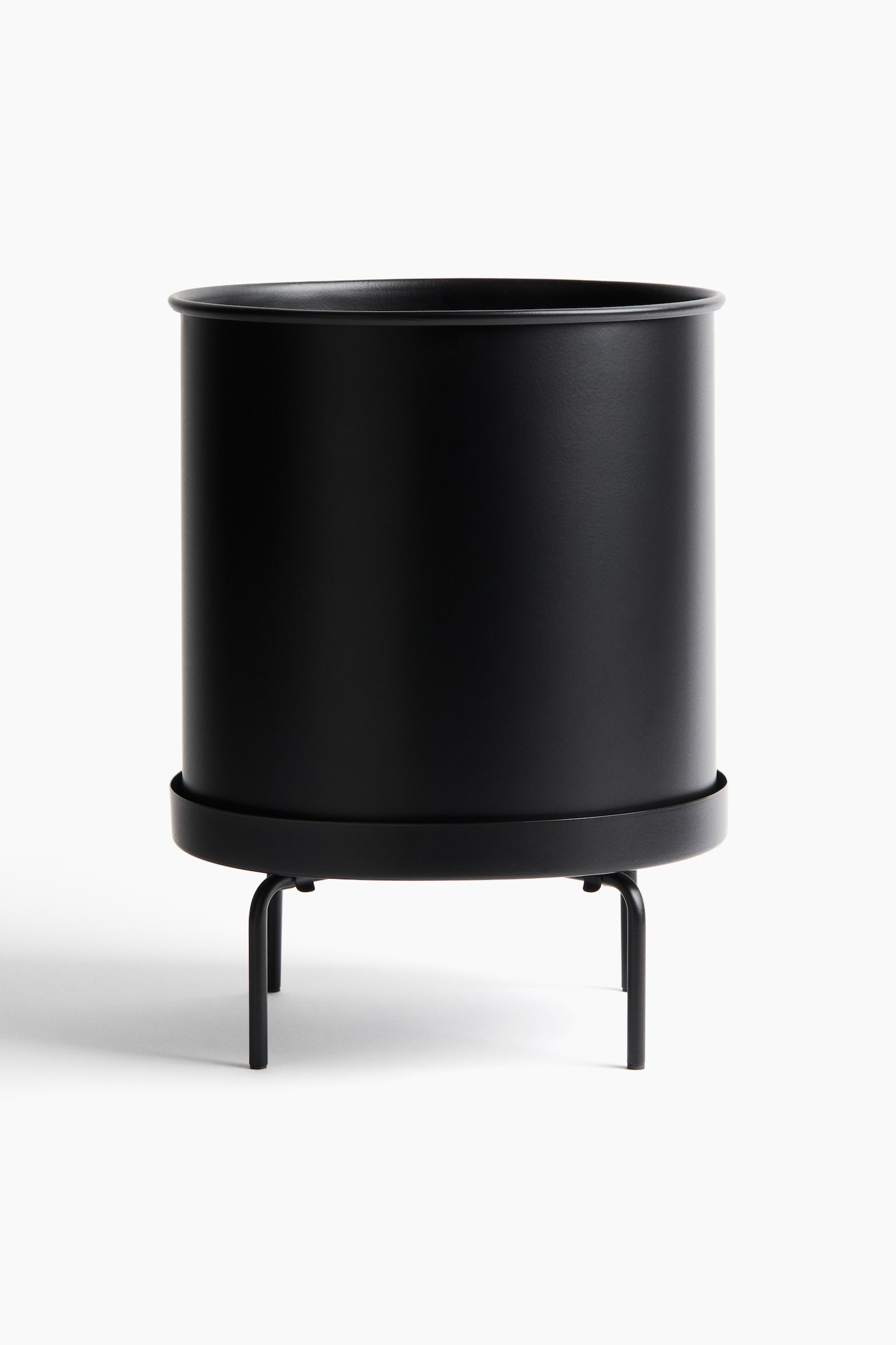 Extra-large plant pot on a stand - Black - 5