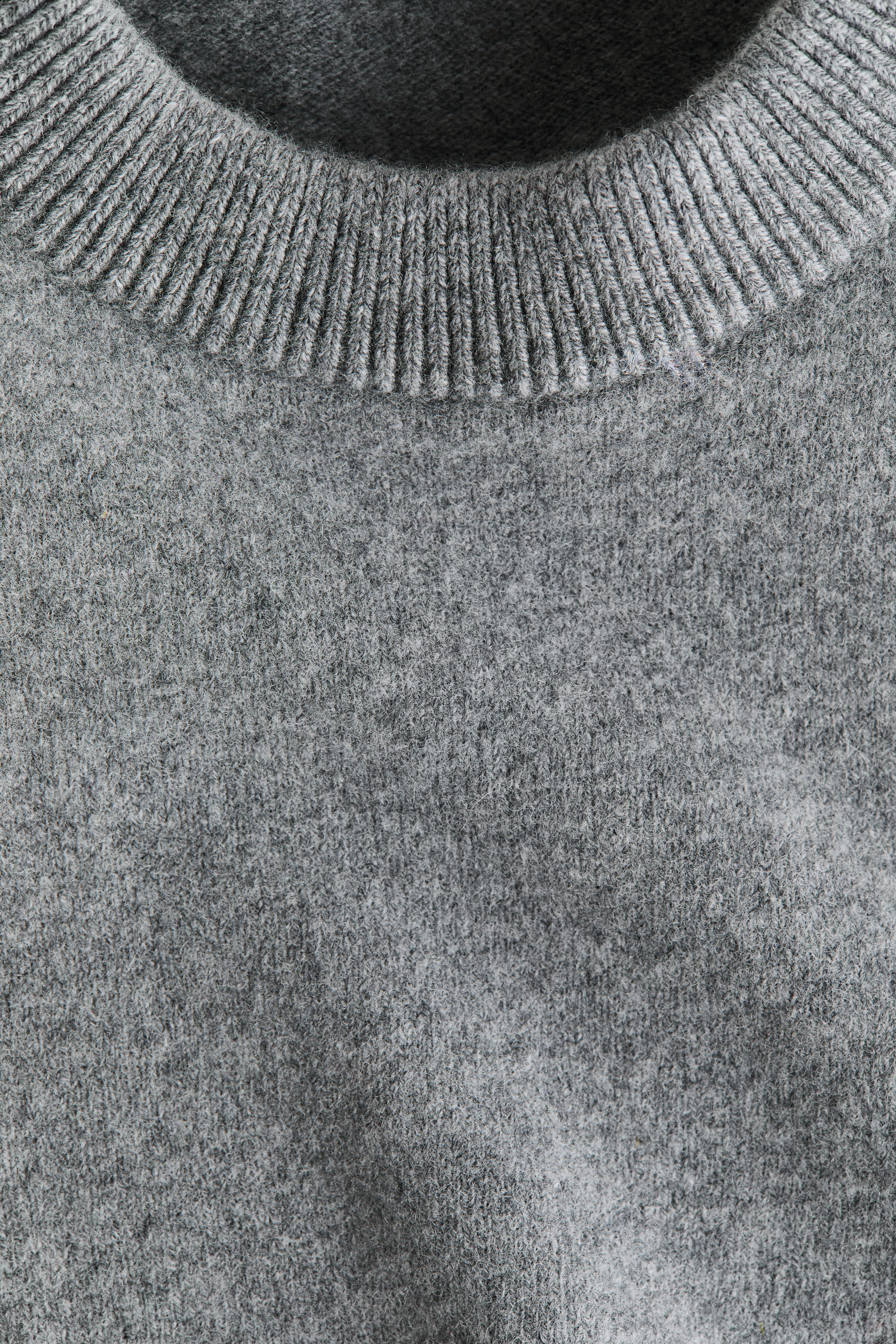 Wool-Blend Sweater with Shoulder Pads