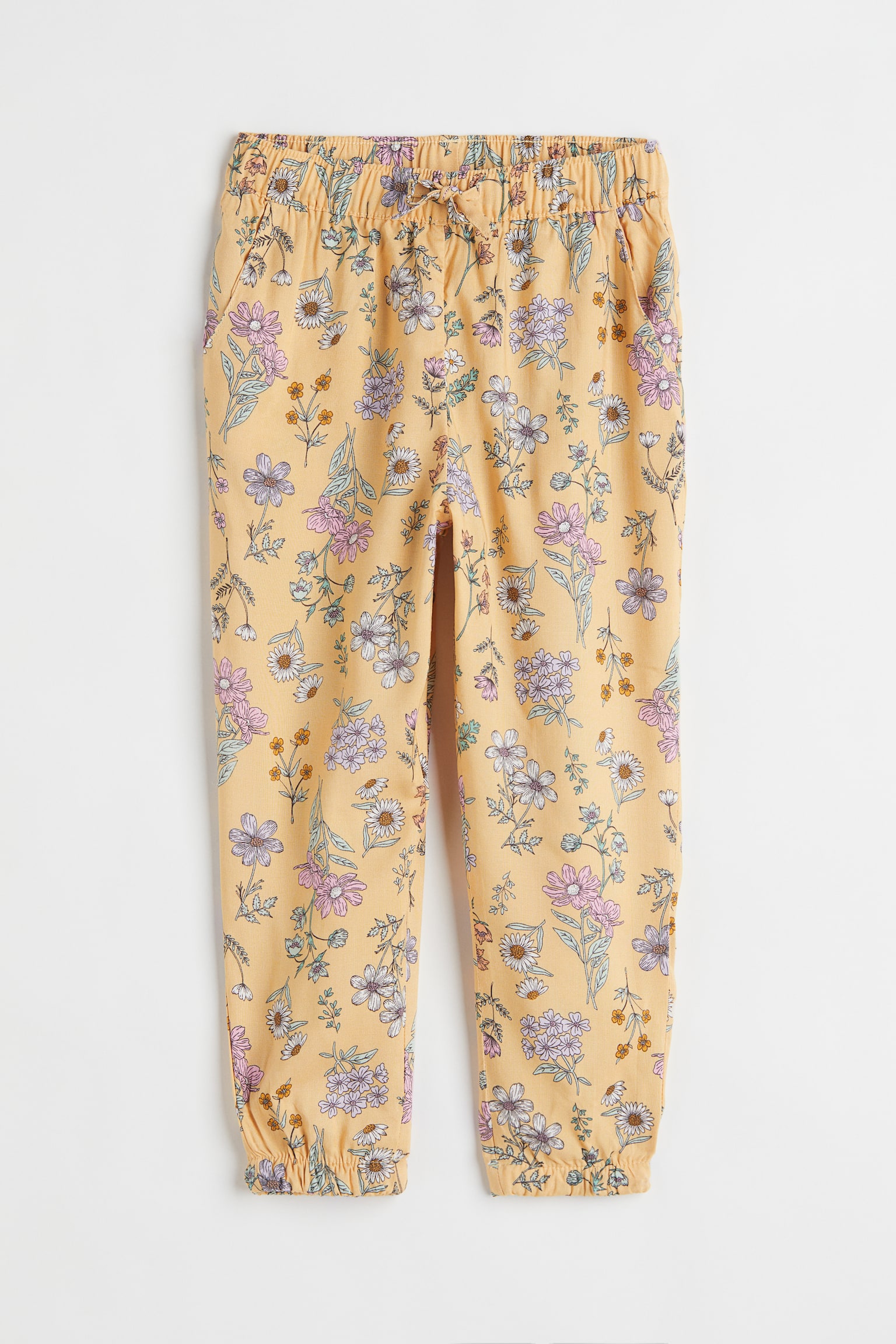 Woven Joggers - Yellow/Flowers/Blue/Pattern/White/Floral/Mint green/Flowers/Khaki green/Floral/Dusty pink/Pattern/Khaki green/Hearts/Light beige/Pinstripe/Orange/Stripe/Dark beige/Leopard print - 1