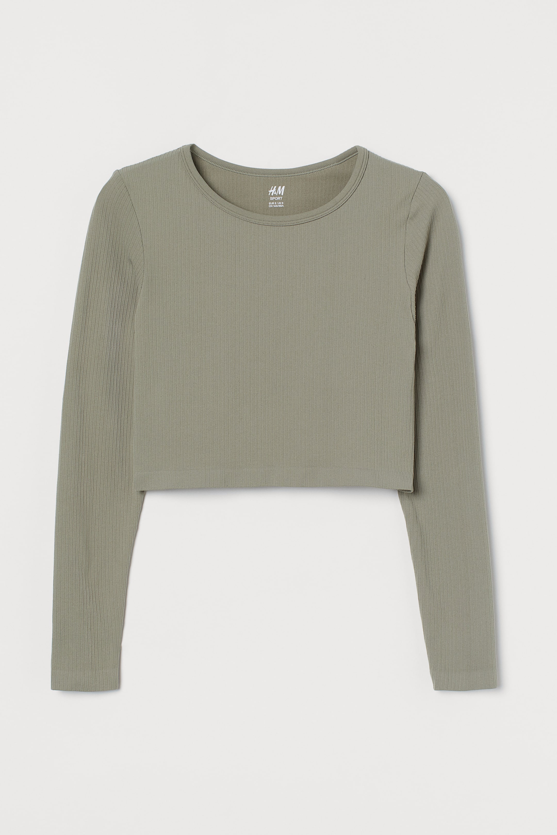 View larger image: Seamless Sports Top in DryMove™ - Khaki green - Ladies | H&M US 1