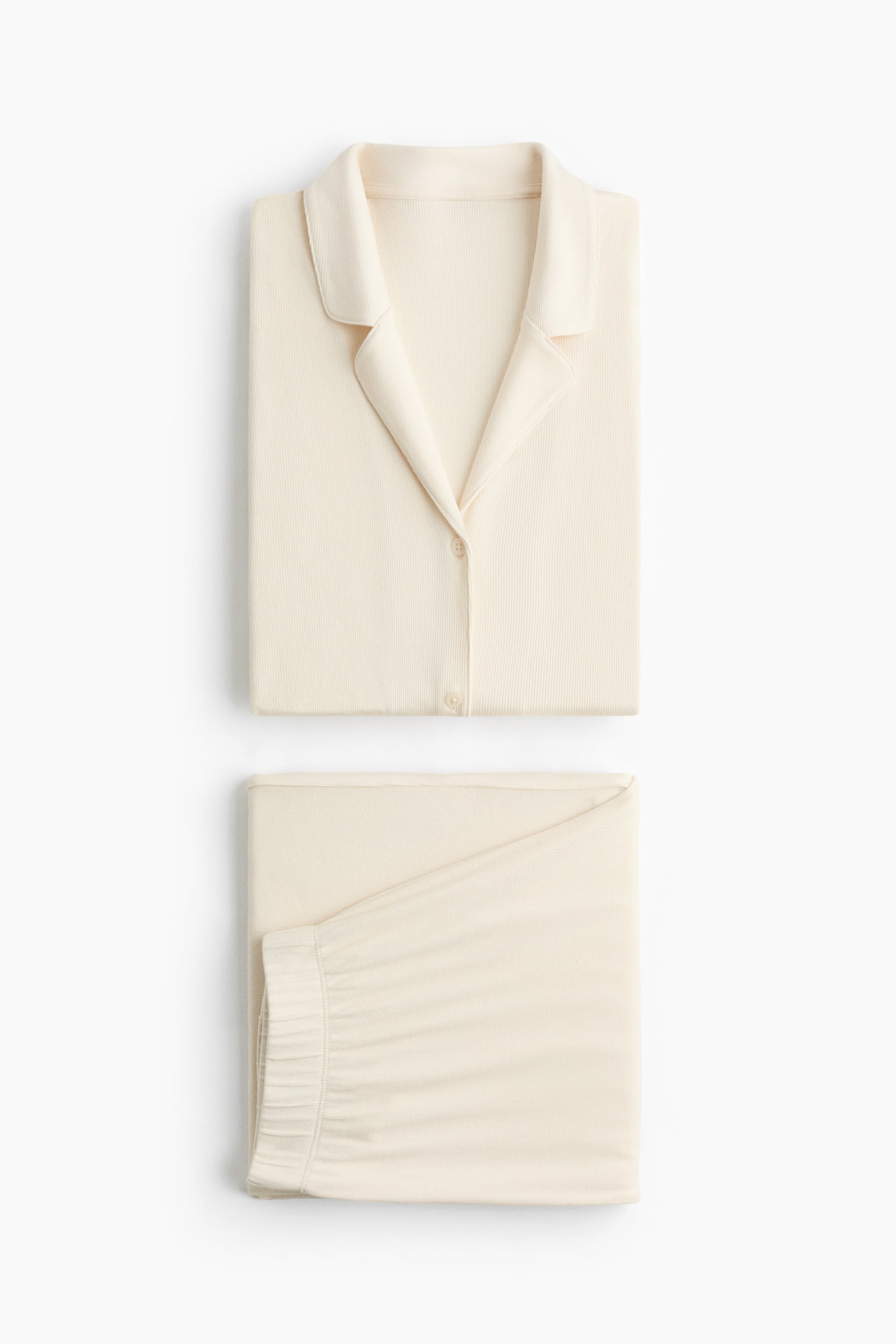 Modal-blend pyjamas - Crema/Rosa polvere chiaro - 4