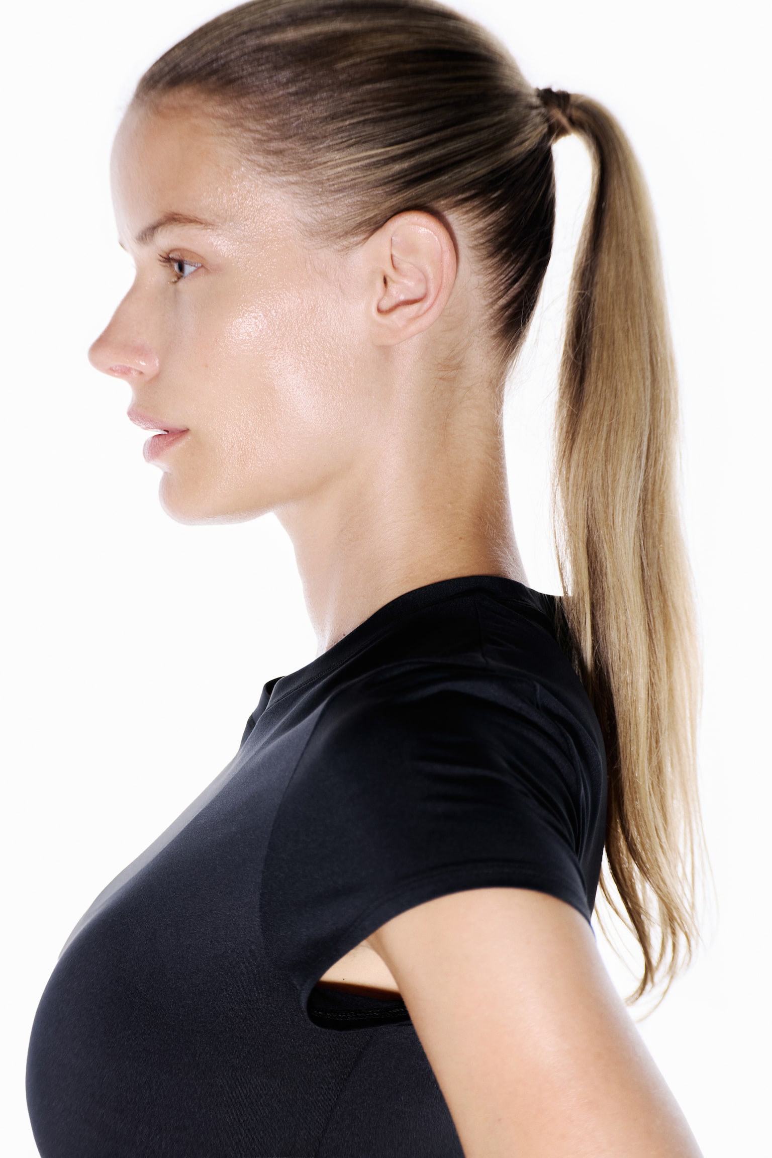 Женская рубашка H&M Move Sports with DryMove™, цвет: Чёрный — фото 5