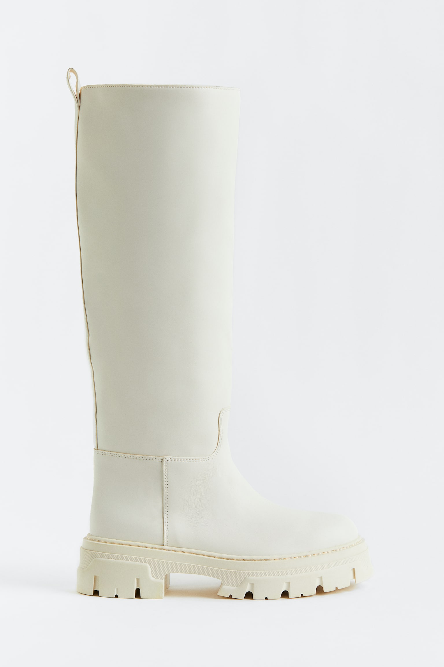 Knee-high boots - White/Beige/Light beige/Black - 1