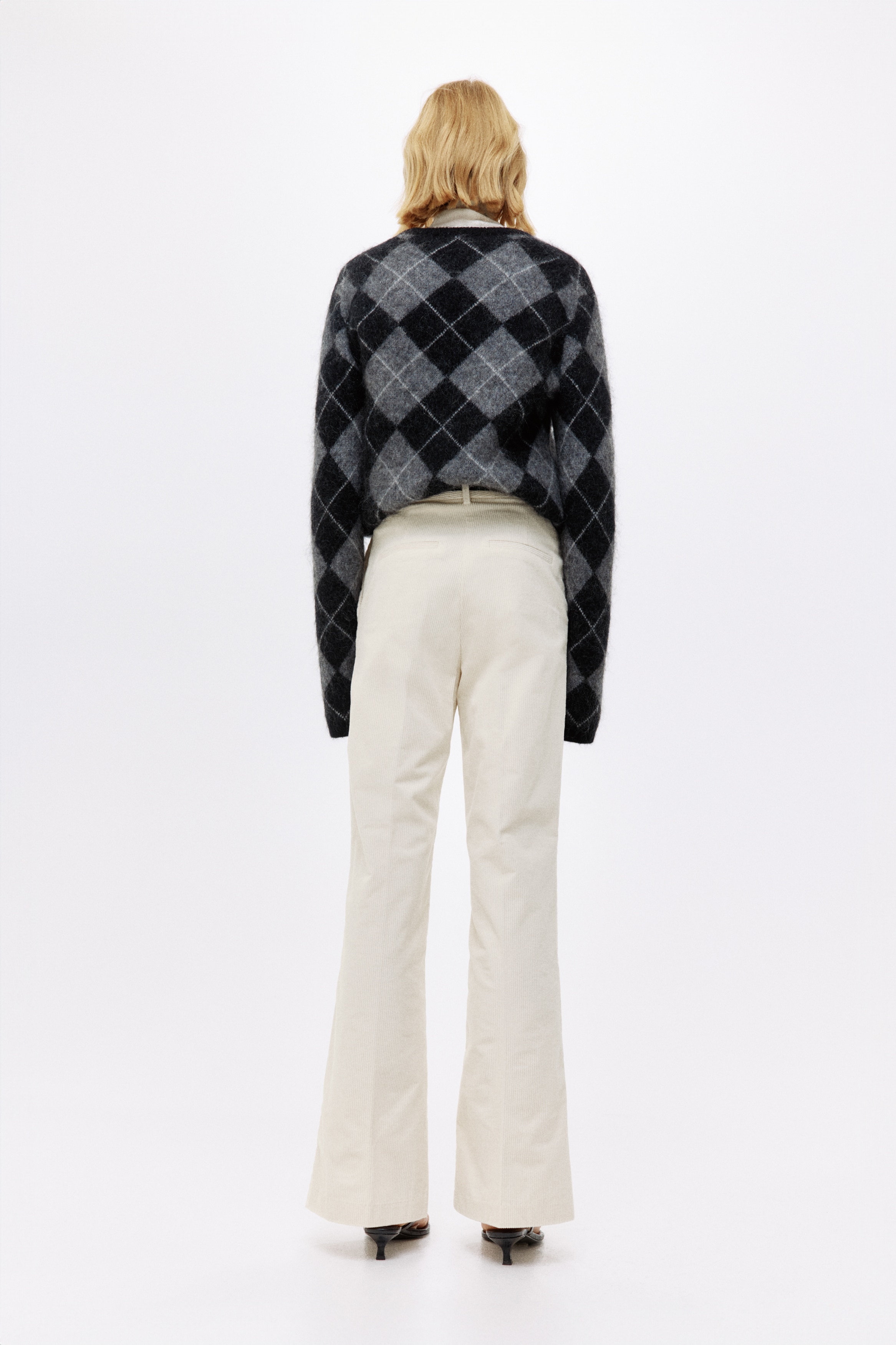 Bootcut corduroy trousers