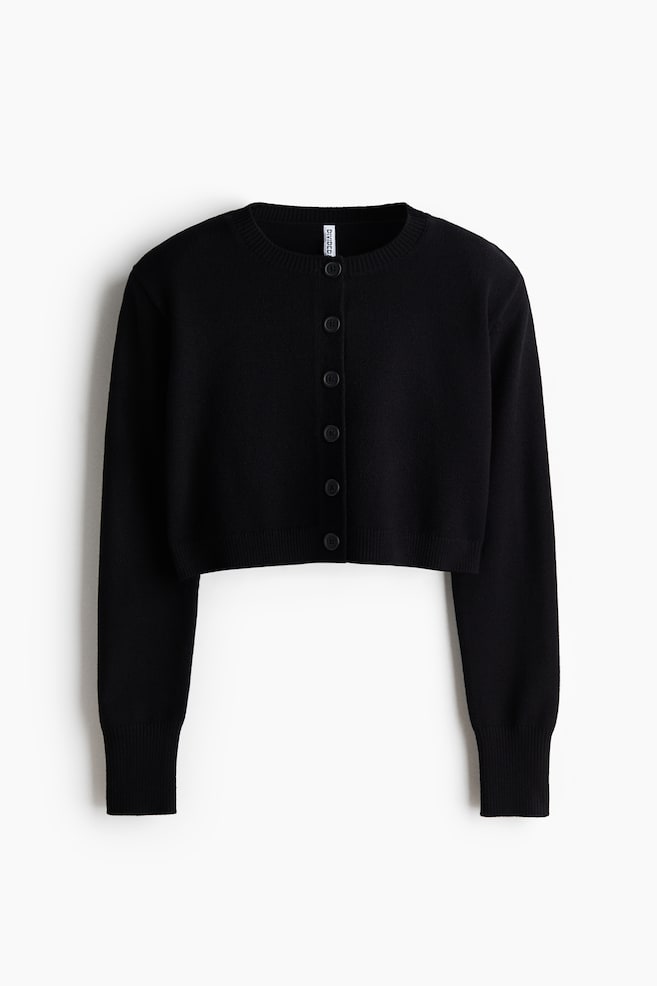 Viscose-Blend Cardigan - Black - 1