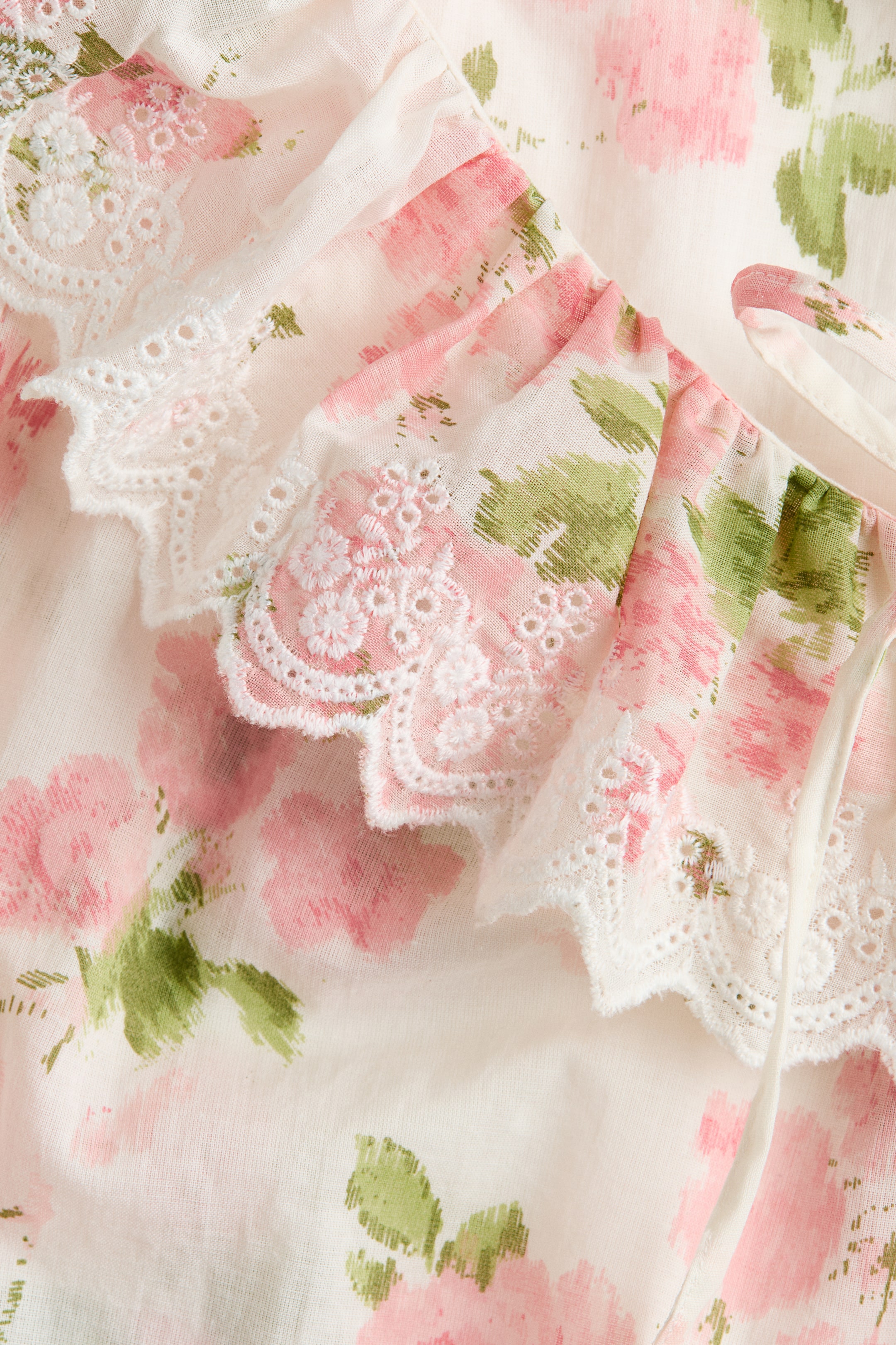 Cotton Blouse with Eyelet Embroidery