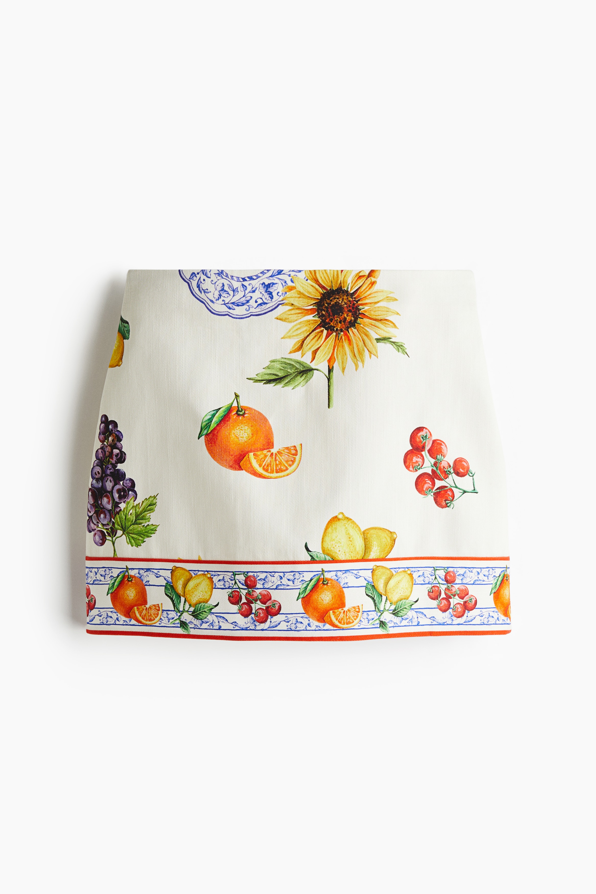 Minirok met print - Wit/dessin