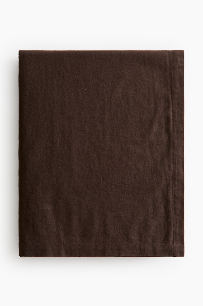 Linen-blend tablecloth - Dark brown/Beige/Cream/Dark dusty mole/Light dusty blue - 1