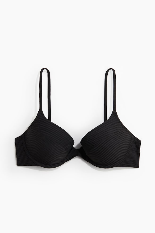 Push-up bikinifelső - Fekete/Fehér - 1