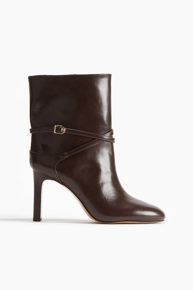 Bottines à talon - Marron foncé/Noir - 1