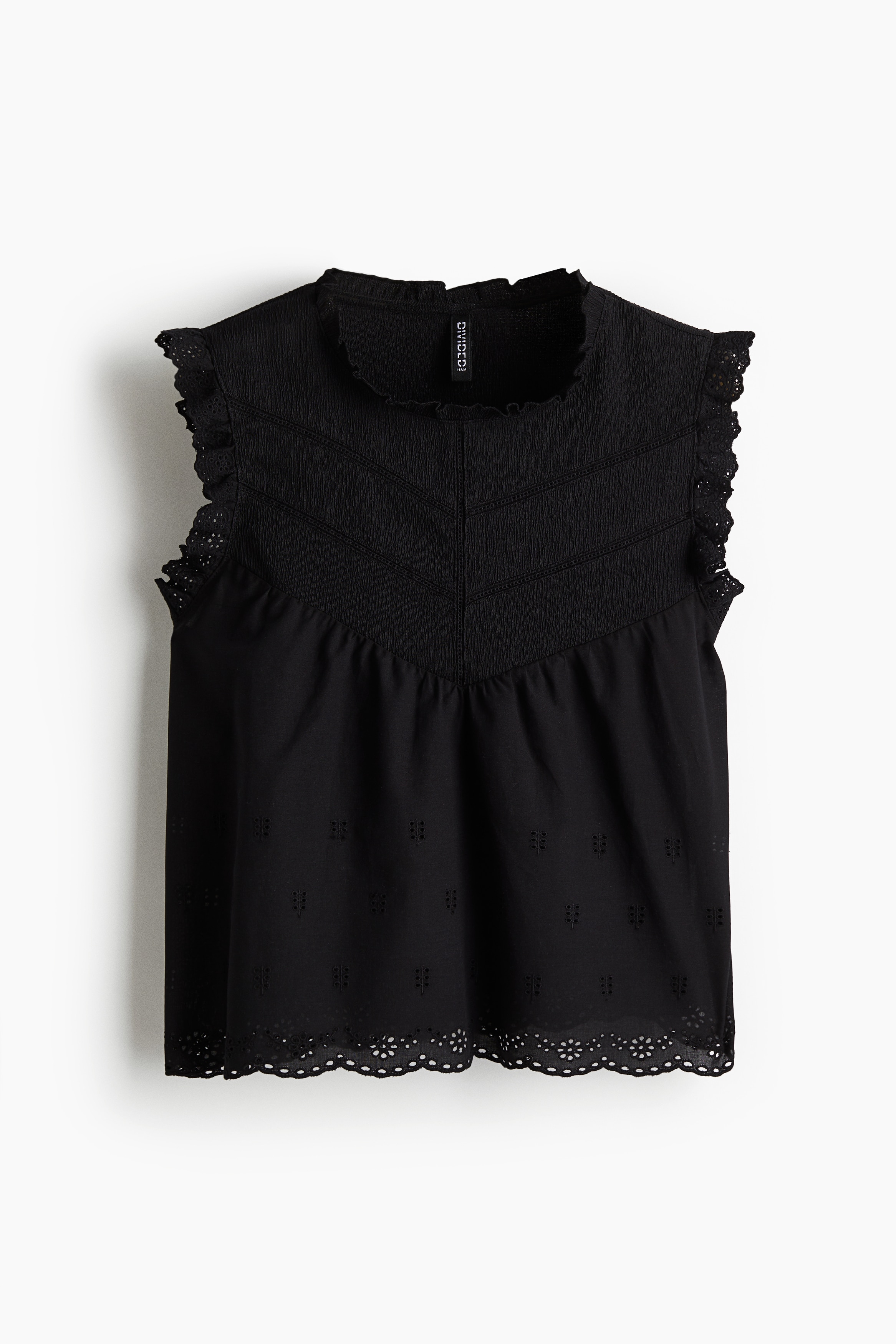 Débardeur volanté - Noir/Blanc