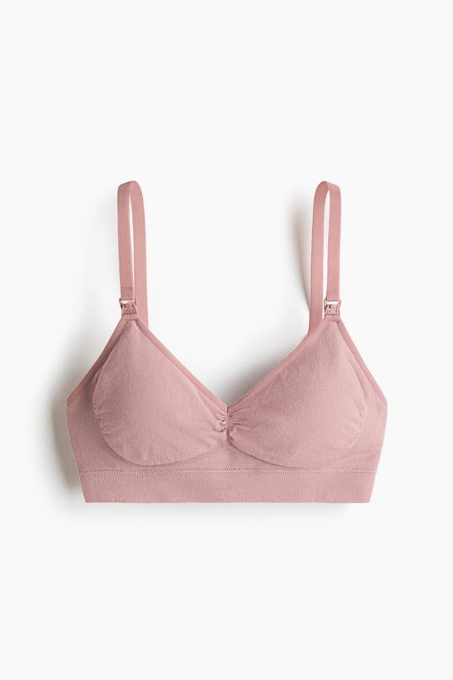 MAMA Soutien-gorge d'allaitement en coton mélangé - Rose ancien/Noir/Rose clair/Marron foncé/Beige chiné - 1
