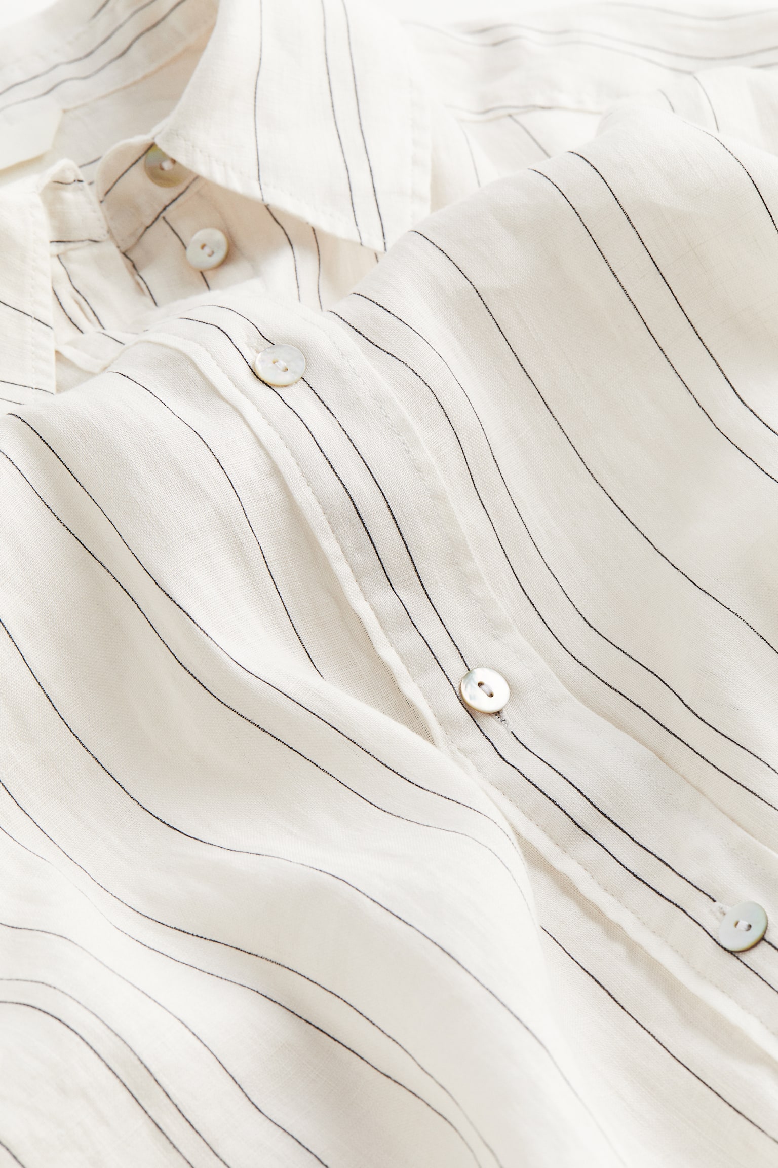 Linen Shirt - Cream/Pinstripe/White/Pale yellow/Grey marle - 3