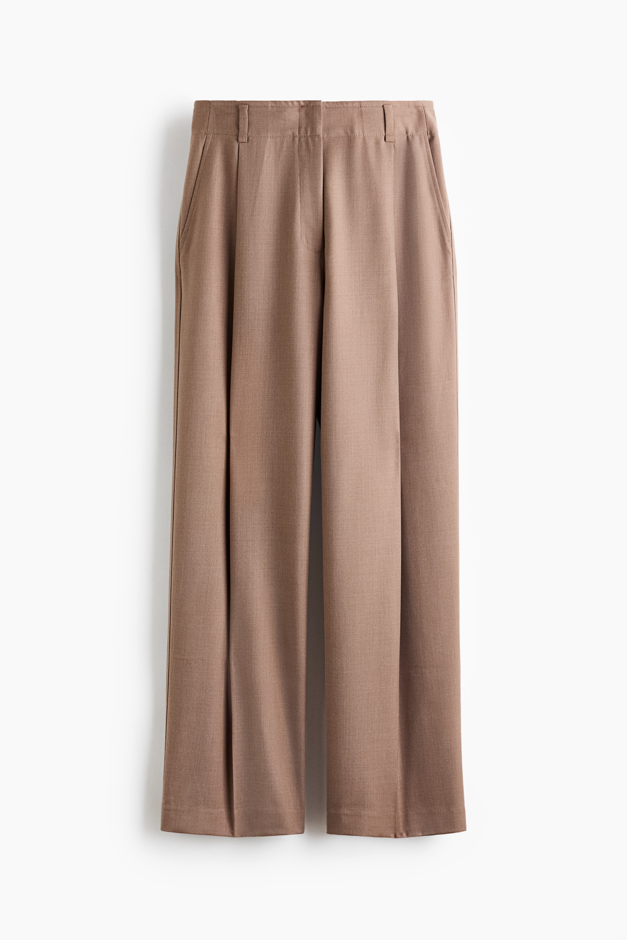 View larger image: Straight tailored trousers - Dark beige - Ladies | H&M 1