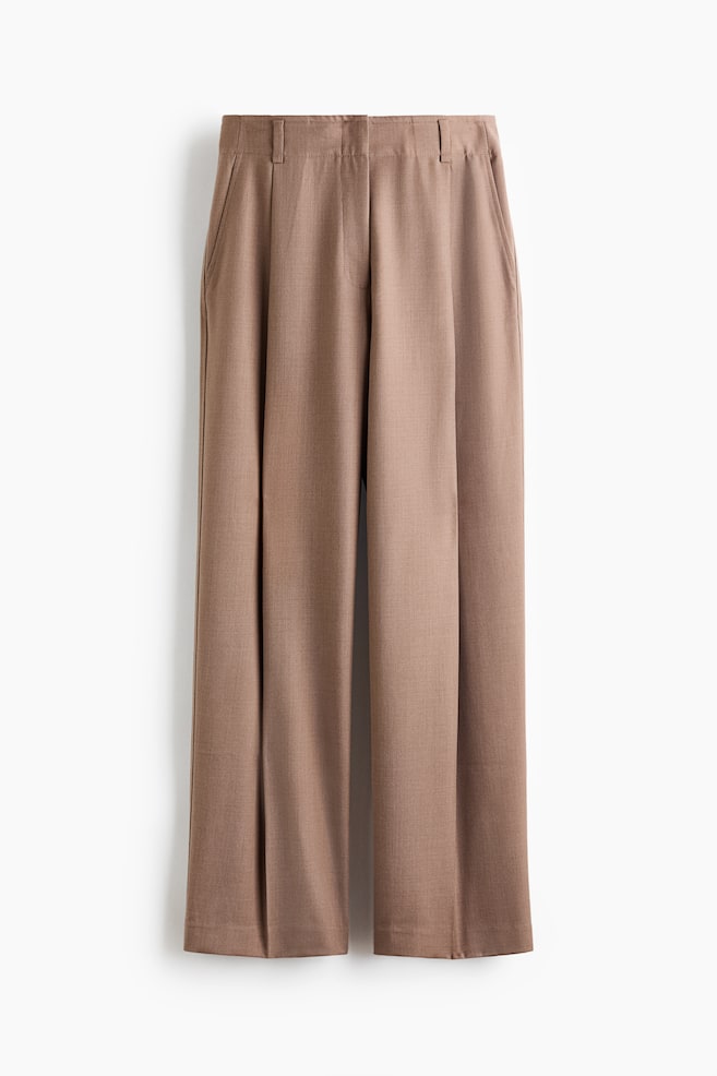 Pantalon chic à jambes droites - Beige foncé/Noir - 1
