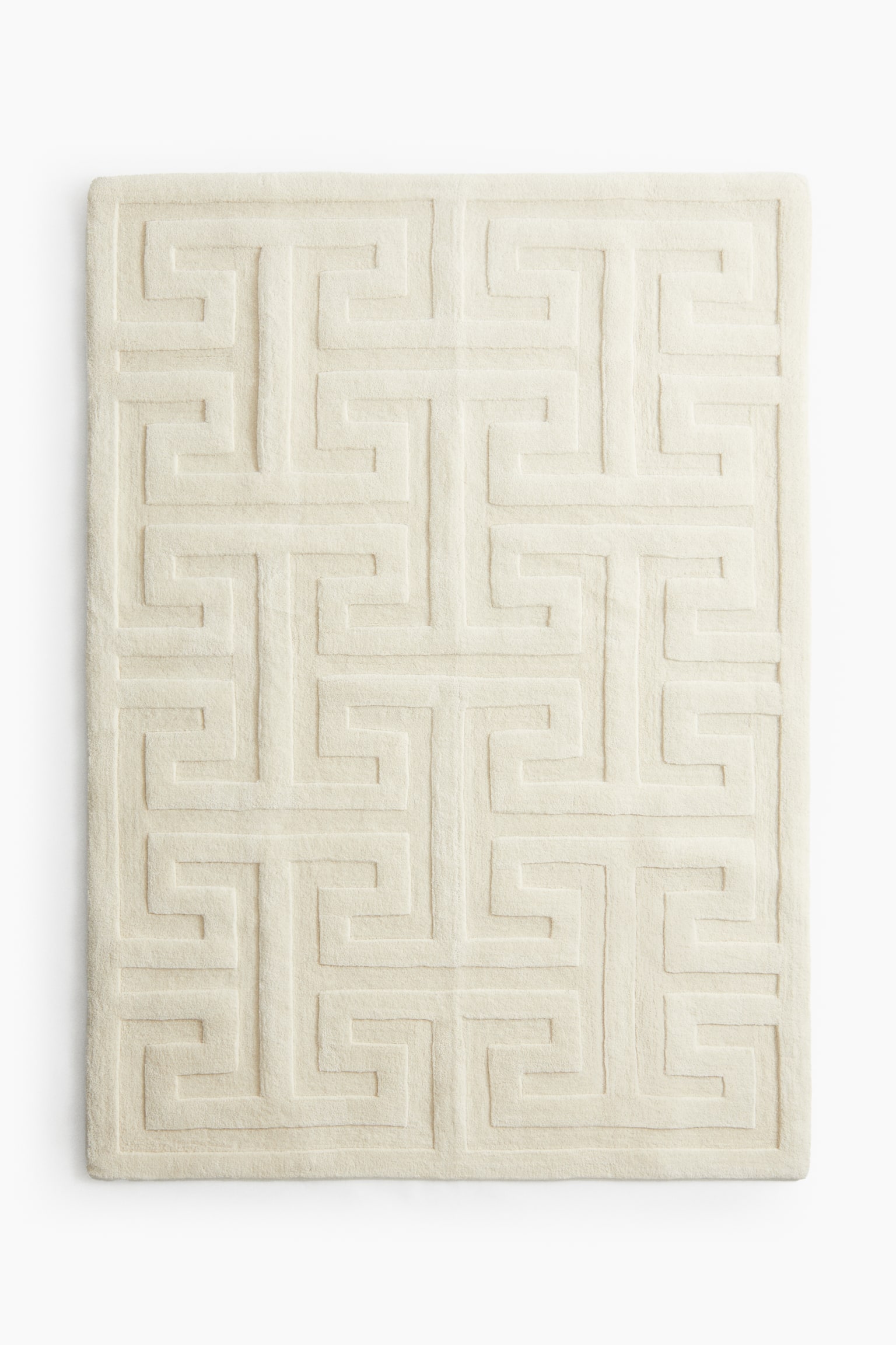 Tufted wool rug - Light beige