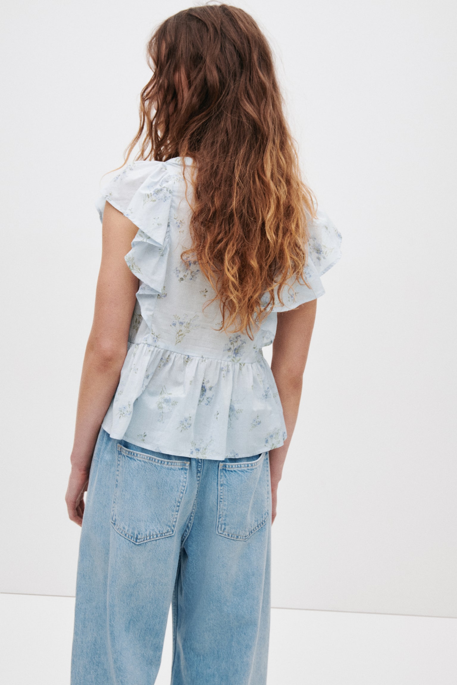 Frill-trimmed cotton top - 5