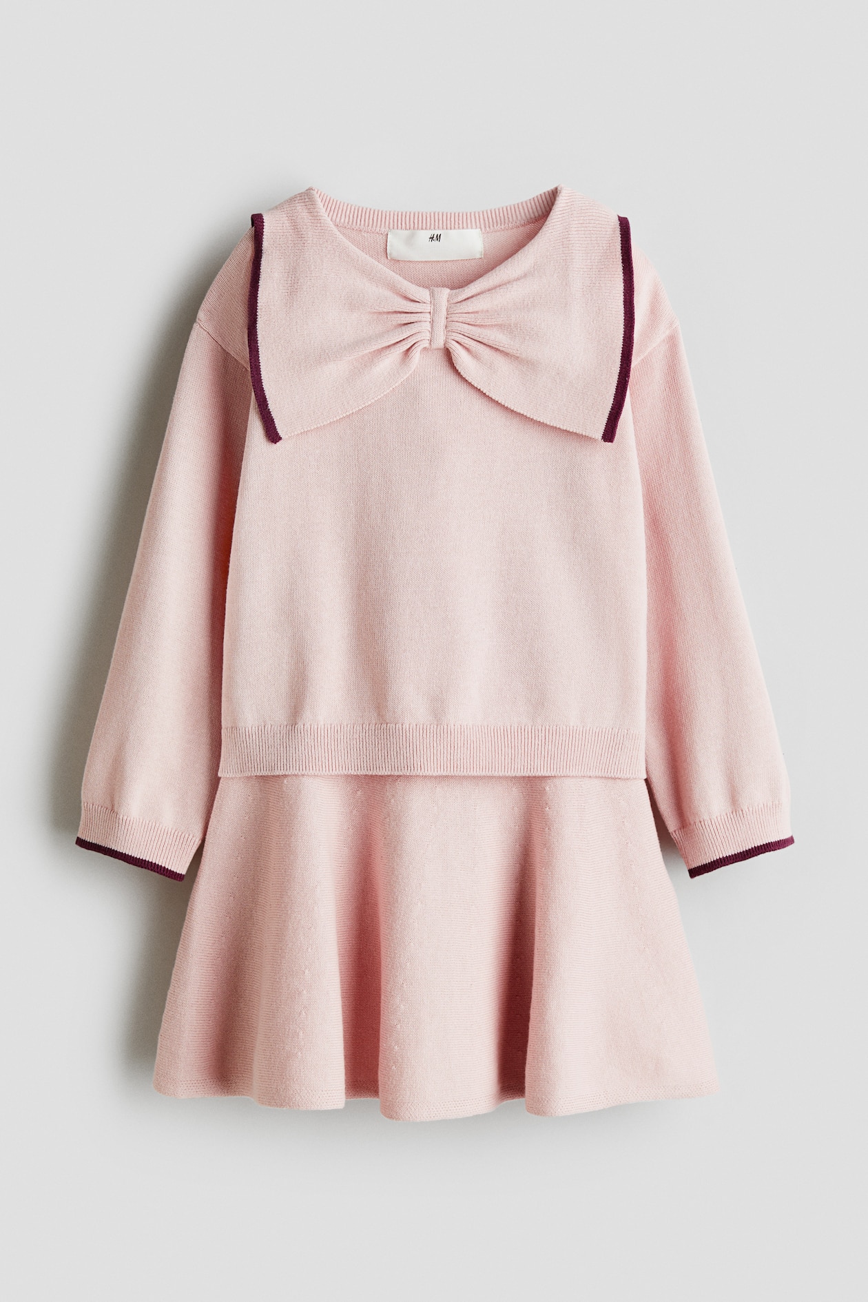 Conjunto de camisola e saia - Rosa claro - CRIANÇA | H&M PT