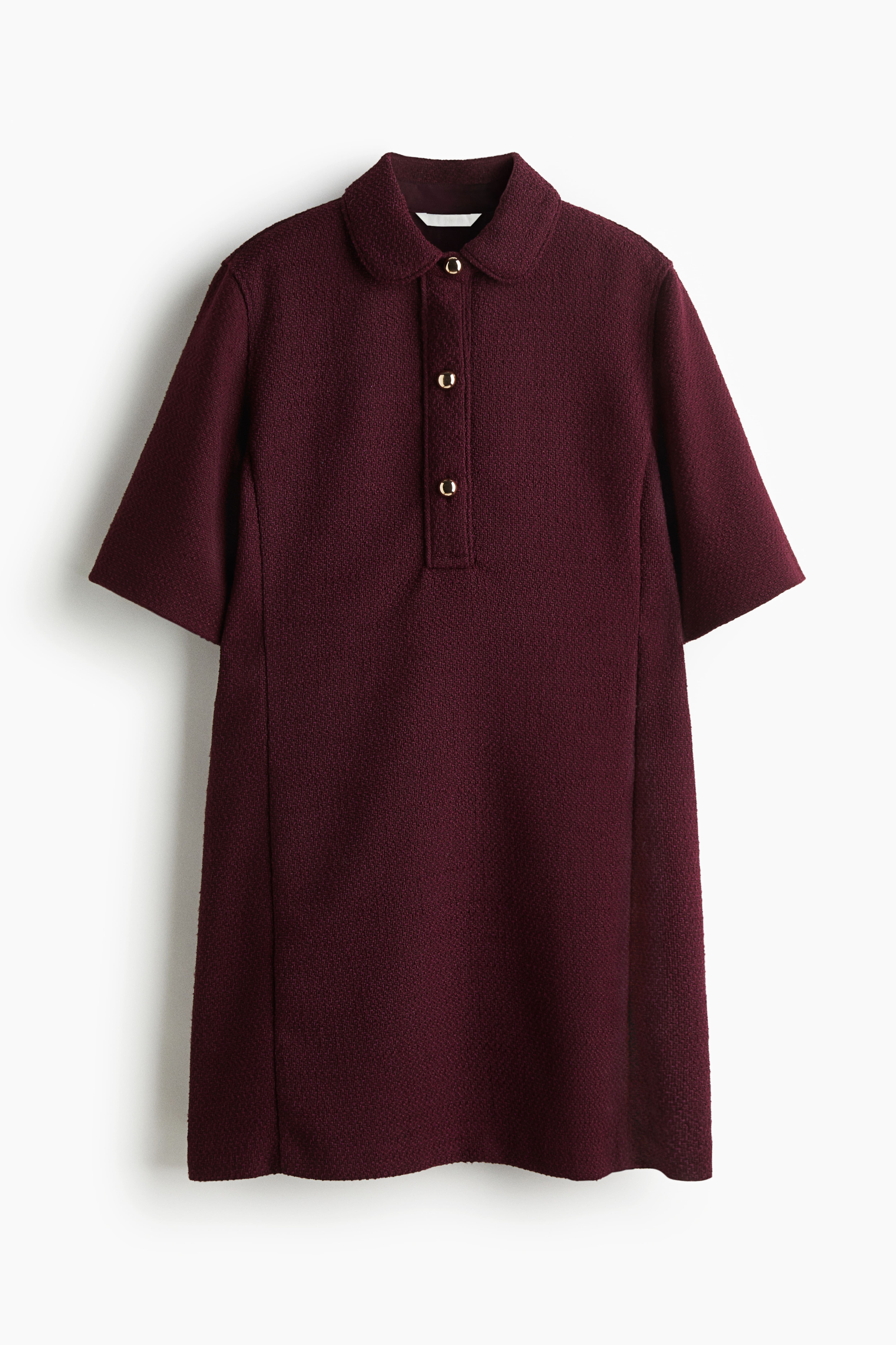 Bouclé Dress with Collar