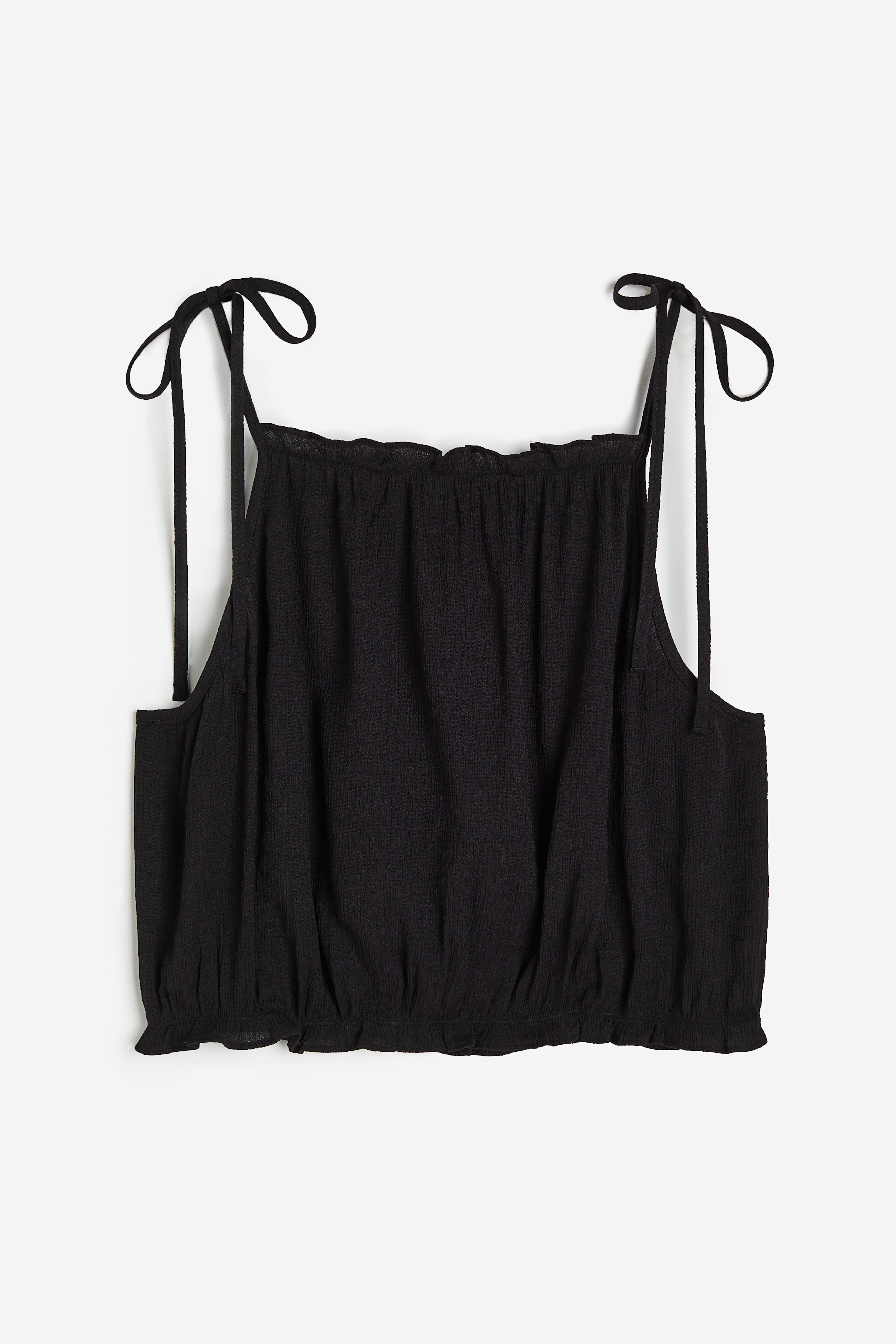 H&M black online crop top