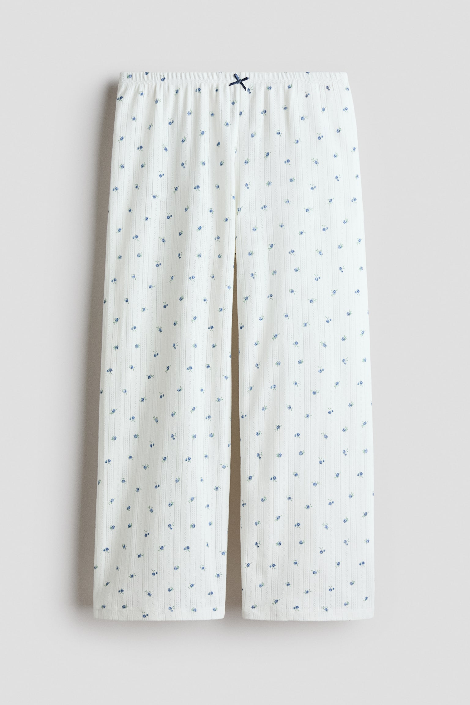 Pyjamahose mit Pointellemuster - Weiss/Blaubeeren/Hellrosa