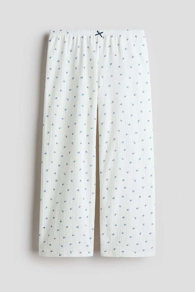 Pyjamahose mit Pointellemuster - Weiß/Blaubeeren/Hellrosa/Hellblau - 1