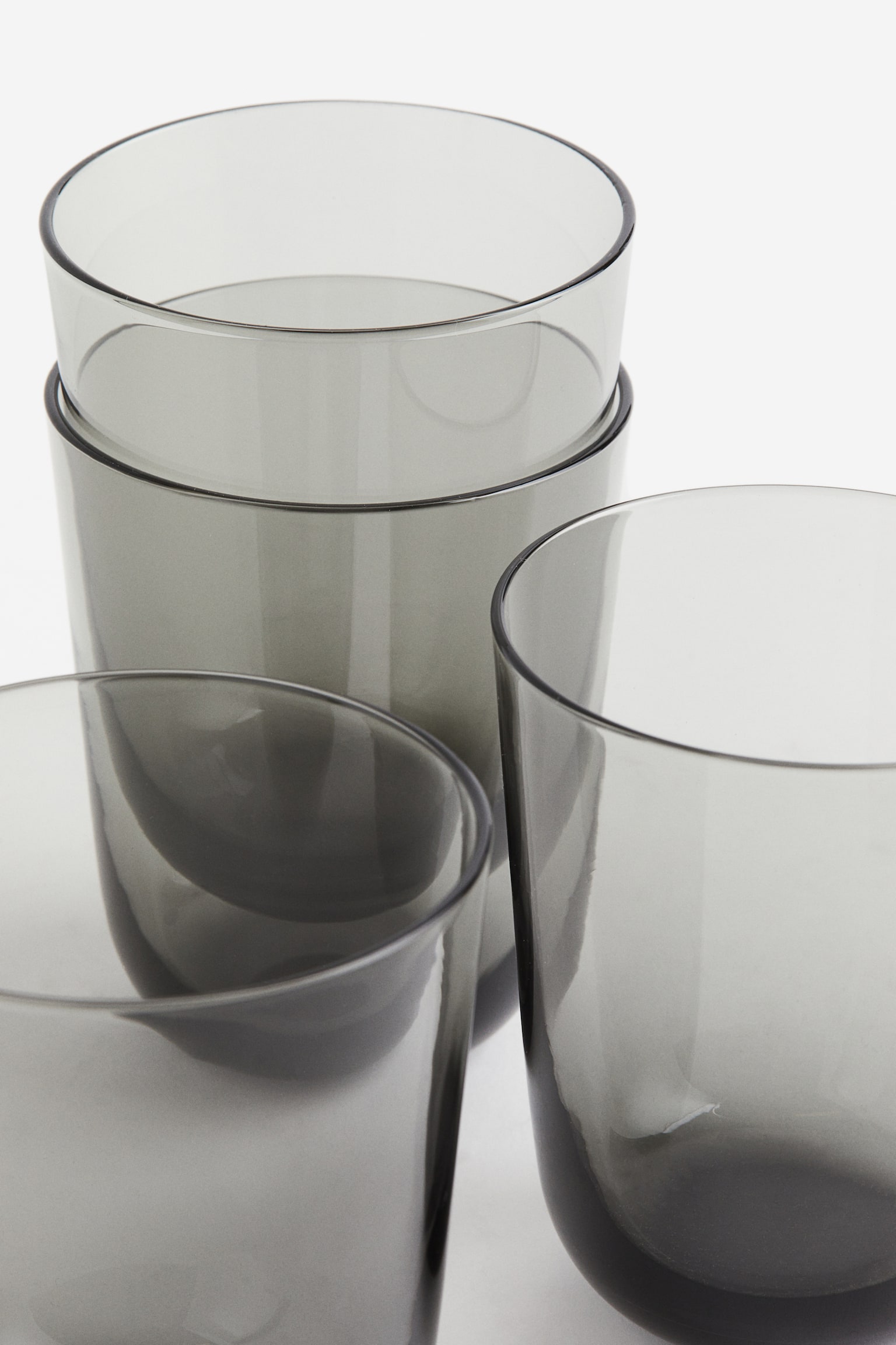 4-pack drinking glasses - Grey/Transparent - 3