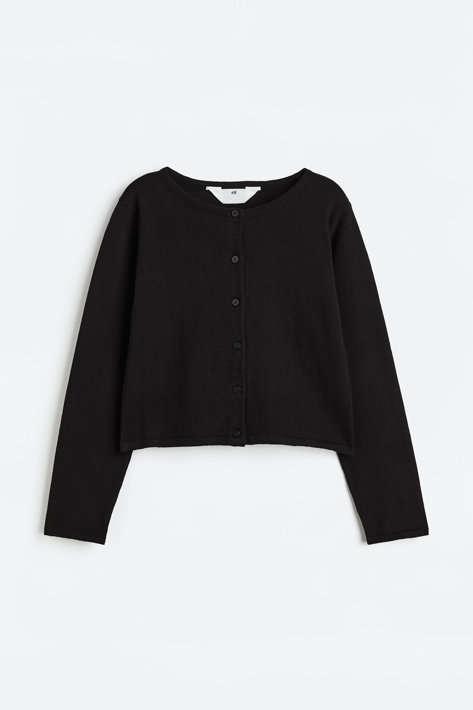 Knit Cardigan - Black - 1