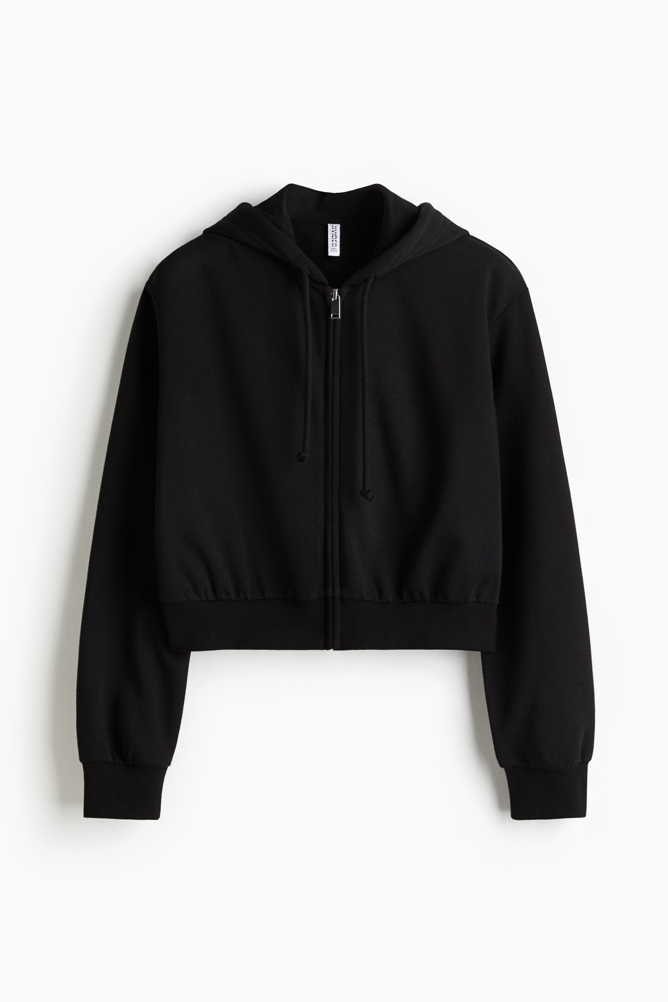Cropped Zip Up Hoodie - Black/Navy blue/Light yellow