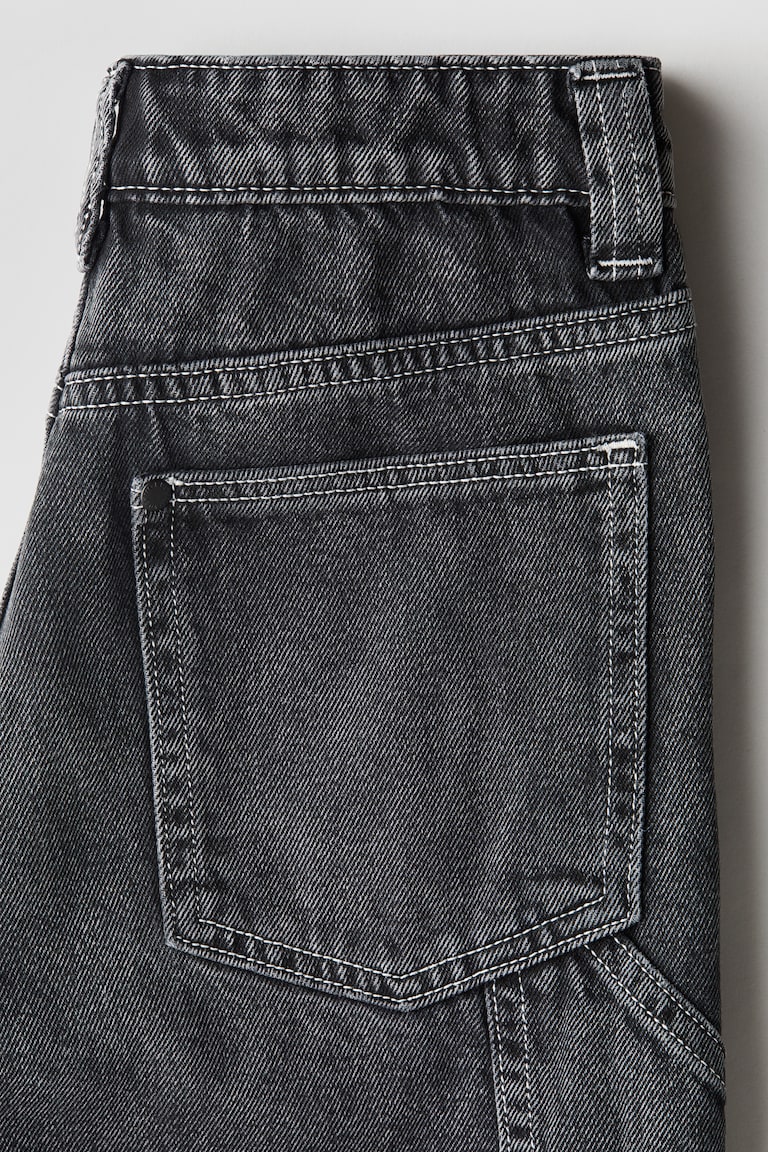Loose-fit carpenter shorts - Dark grey - Kids | H&M IN