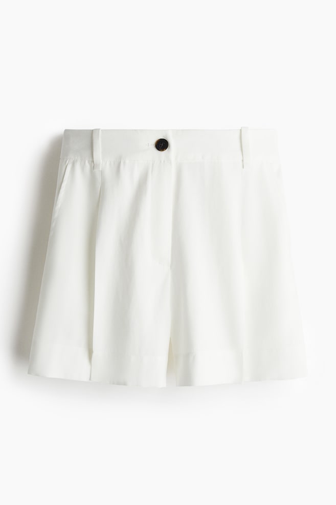 Cityshorts - Weiß/Dunkelbeige - 1